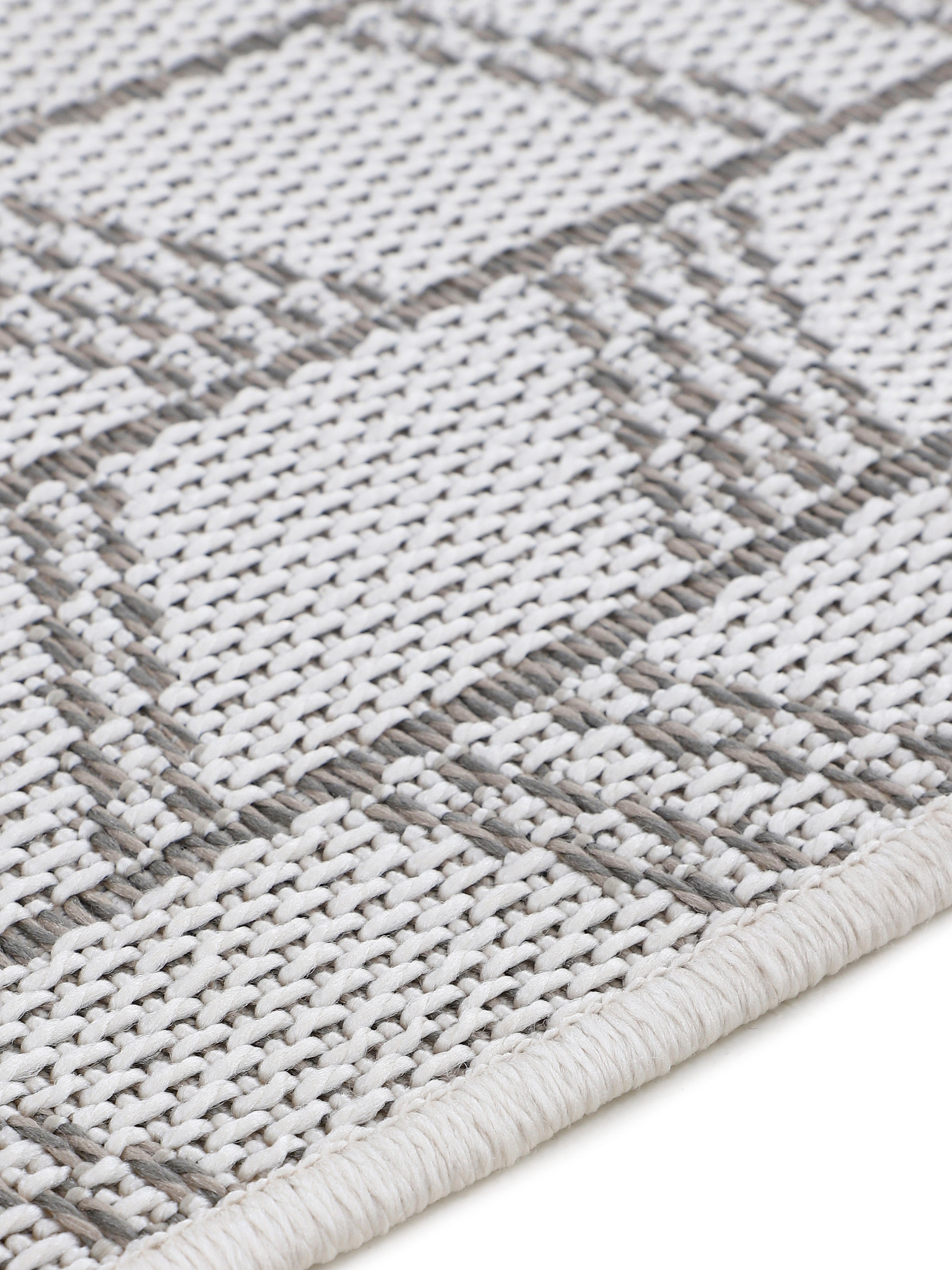 carpetfine Teppich »Boho 102«, rechteckig, 4 mm Höhe, robustes Flachgewebe, Sisal Optik, UV-beständig, Außenbereich