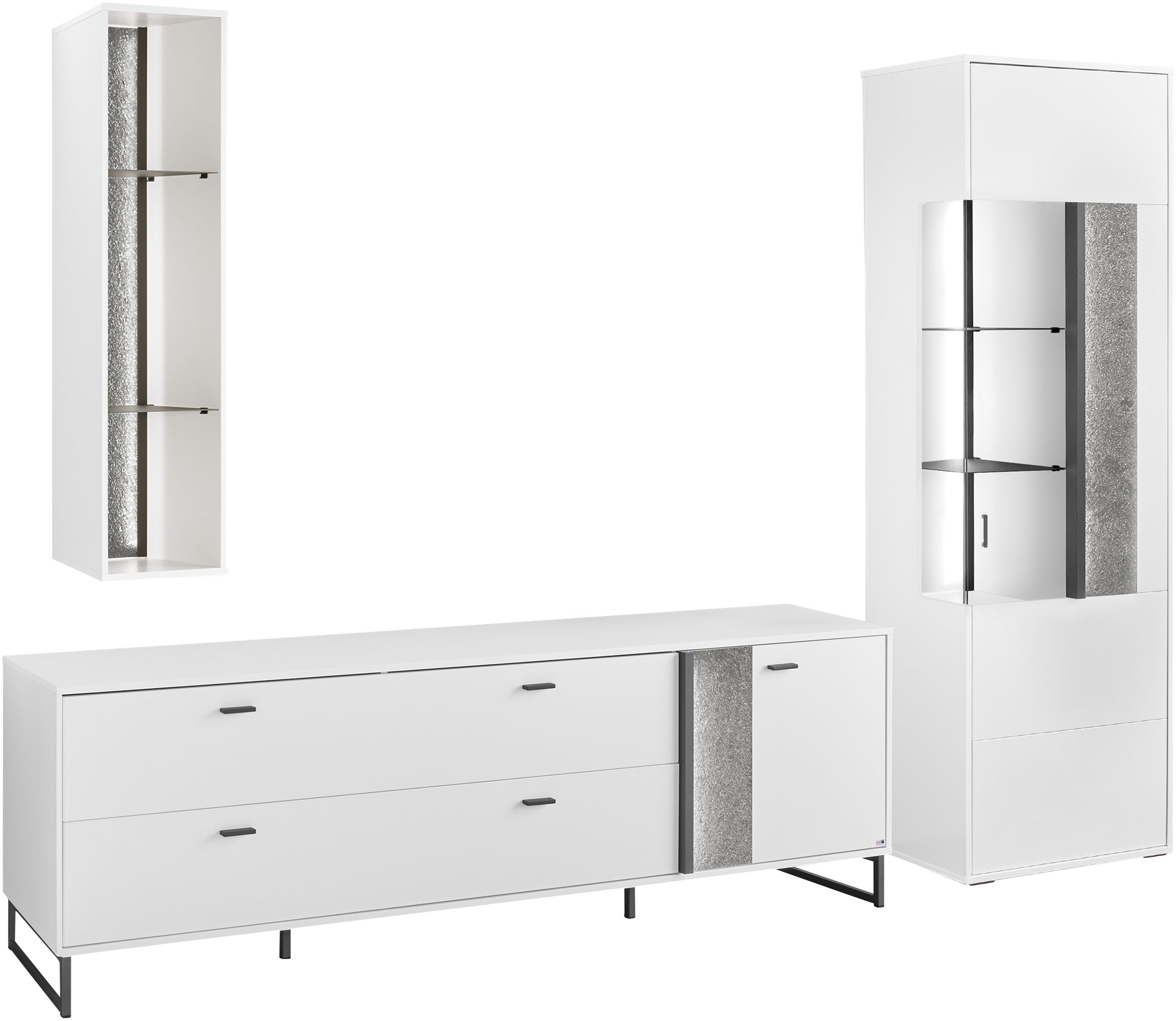 set one by Musterring TV-Wand »Deltona« 3 Stk. tlg. Zierelemente aus Sandst günstig online kaufen