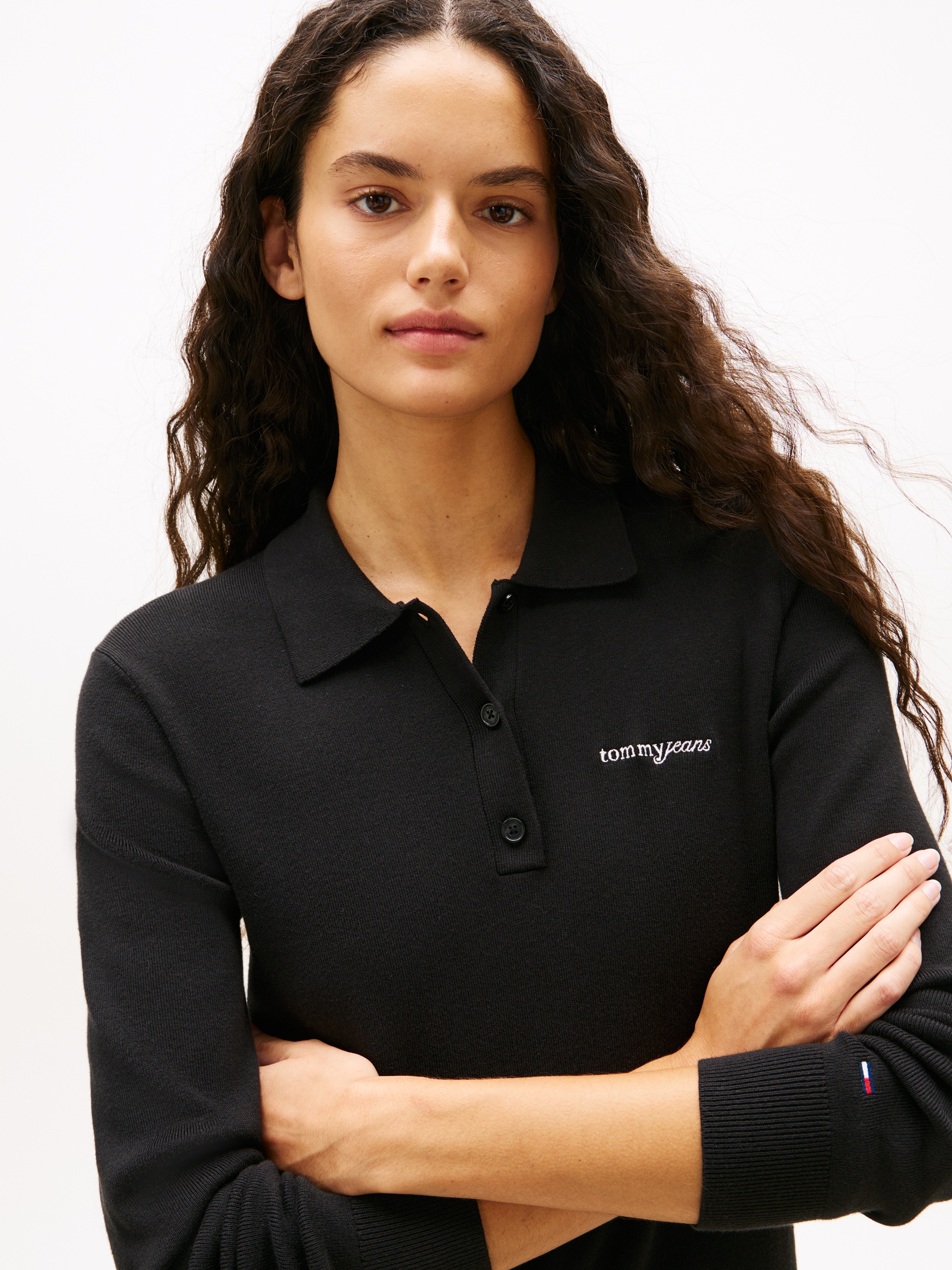 Tommy Jeans Sweatkleid »TJW SCRIPT PLEATED SWEATER DRESS«