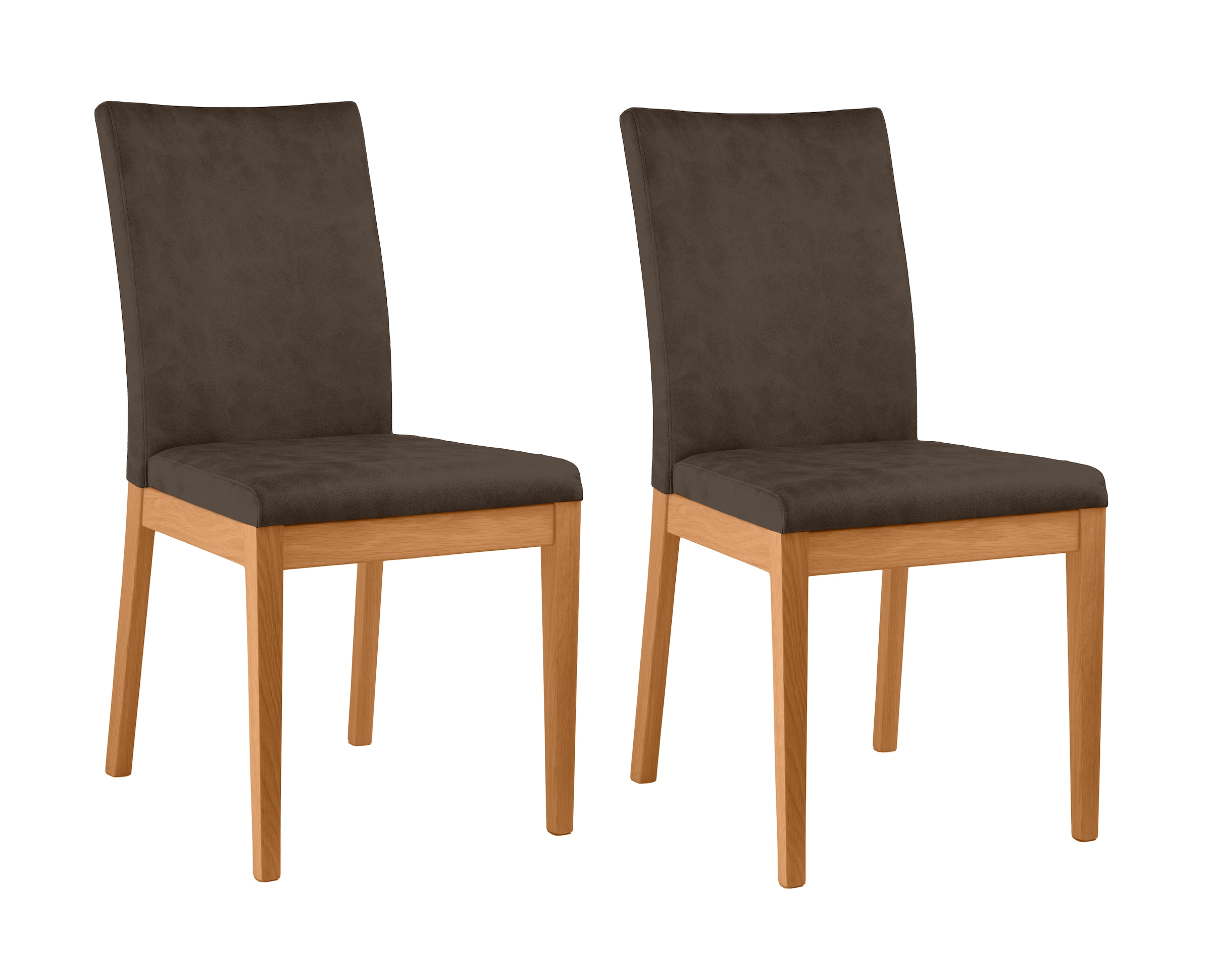 Home affaire 4-Fußstuhl »Dendres«, (Set), 2 St., Microfaser, Sitz und Rueck günstig online kaufen