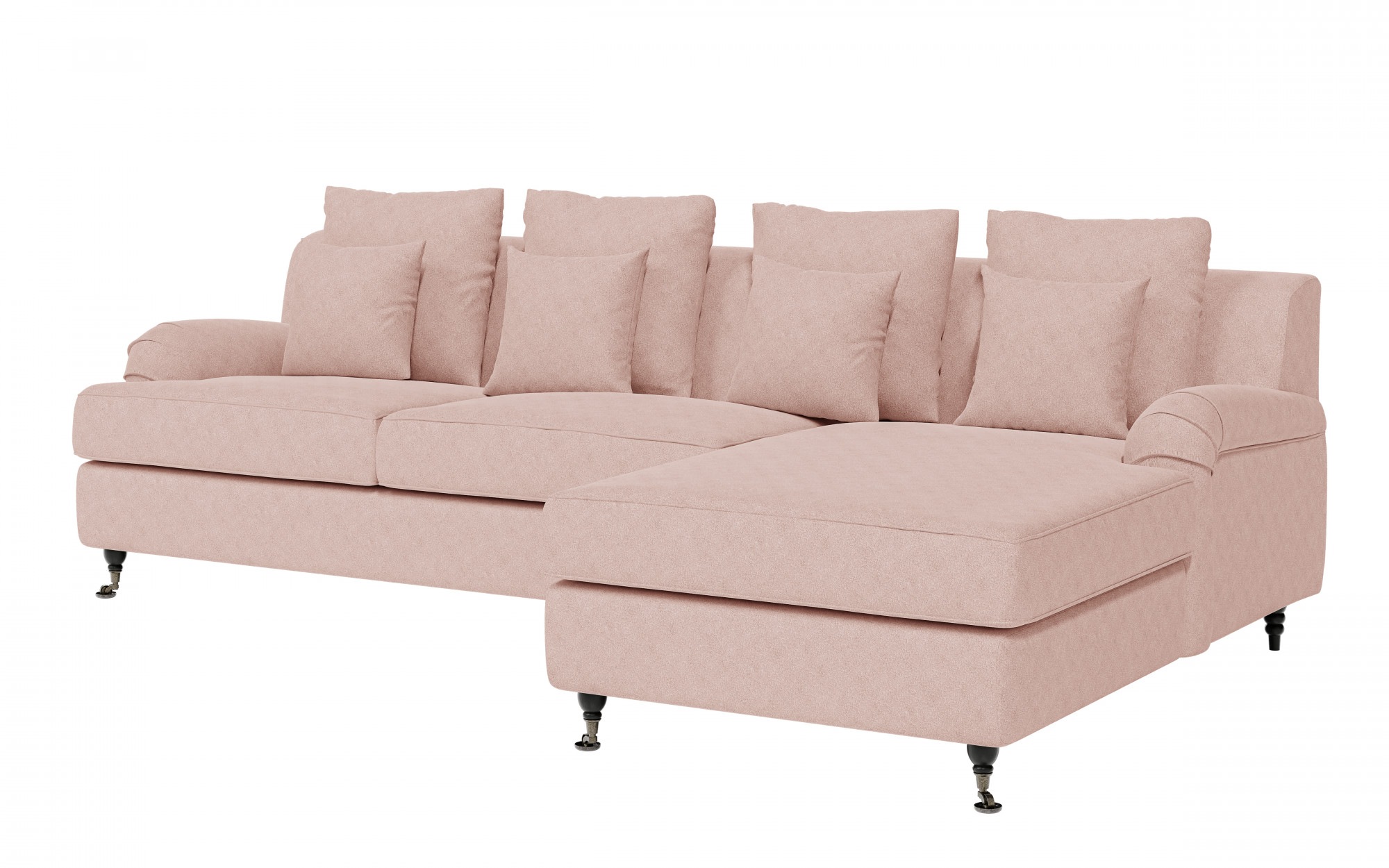 Guido Maria Kretschmer Home&Living Ecksofa »NORIN L-Form«, zwei Fußarten: vorne - Rollen, hinten - Holzfüße