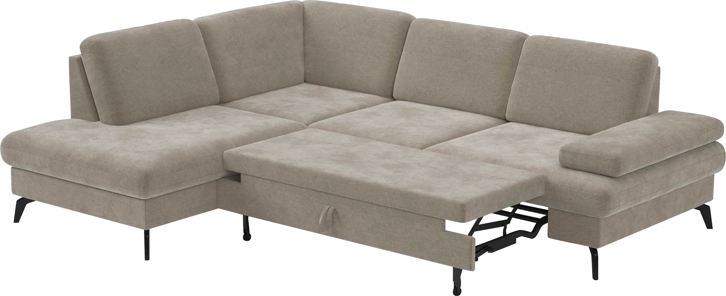sit&more Ecksofa »Morris L-Form, inkl. Sitztiefenverstellung«, wahlweise mit Armteilverstellung, Bettfunktion & Bettkasten