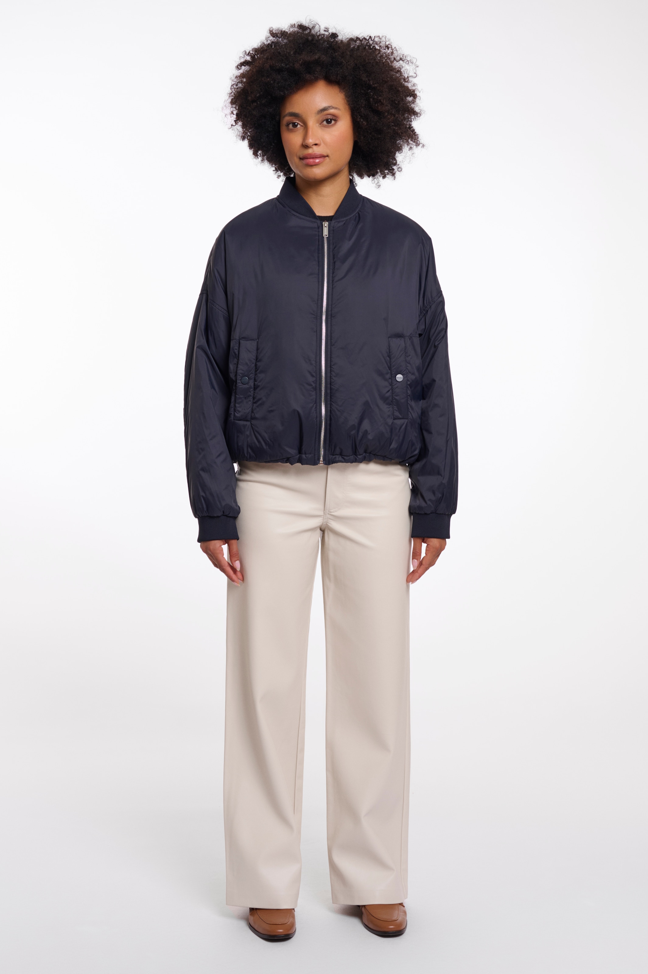 Rino & Pelle Bomberjacke »HIRA« ohne Kapuze kurz, mit Stehkragen und Reißverschluss