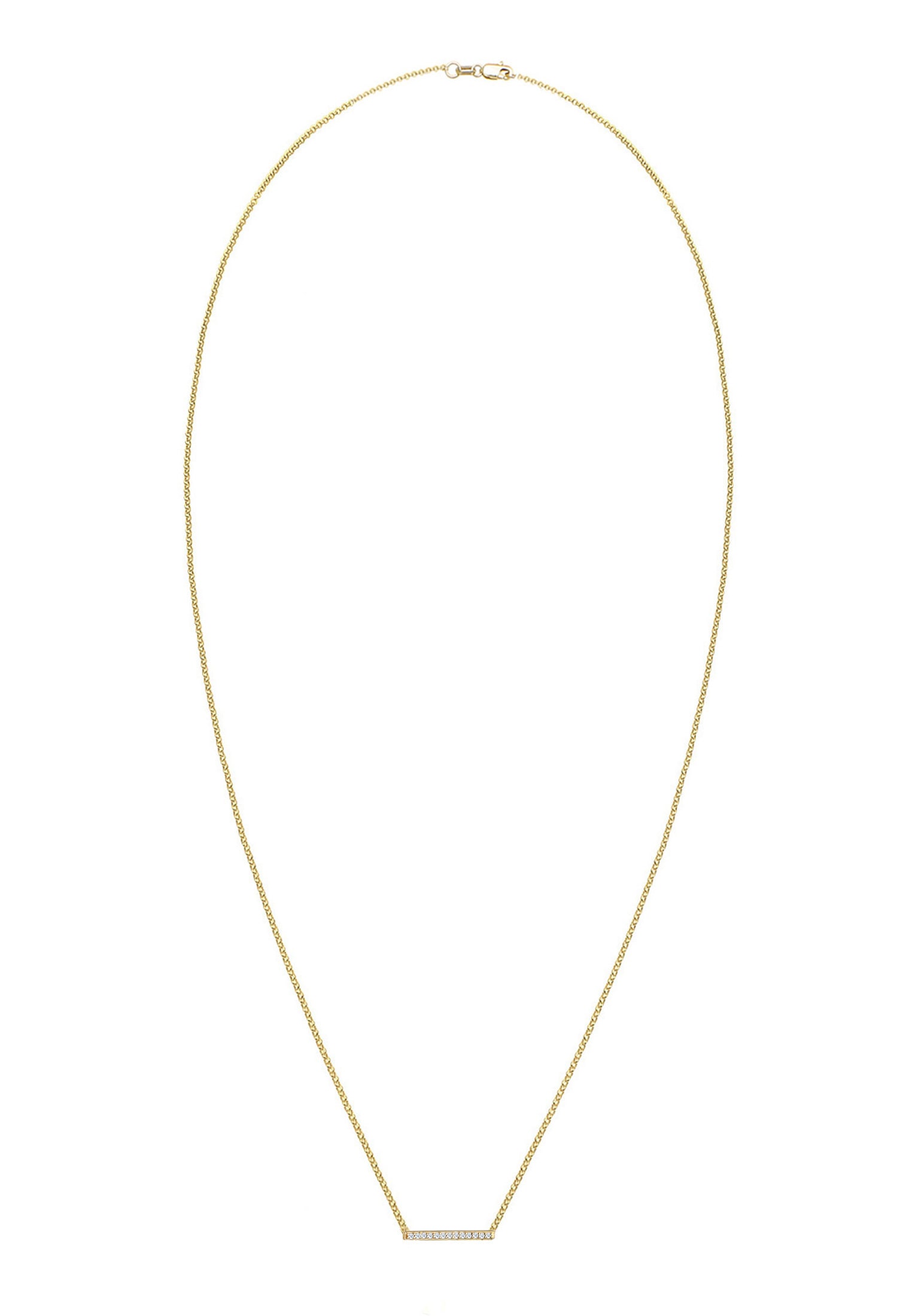 Elli DIAMONDS Collierkettchen »Klassisch Diamanten Reihe (0.065 ct.) 375 Gelbgold«