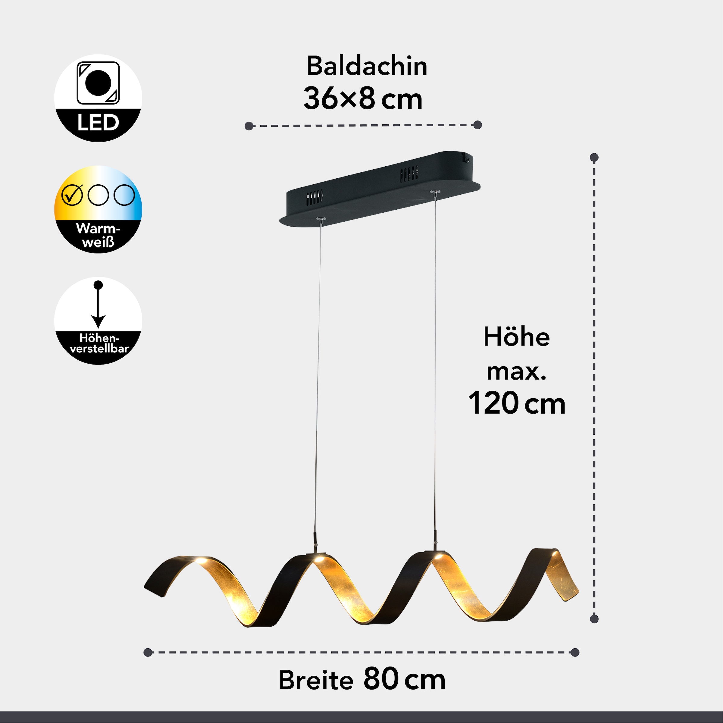 ECO-LIGHT LED Pendelleuchte »HELIX«, Leuchtmittel LED-Modul | LED fest integriert
