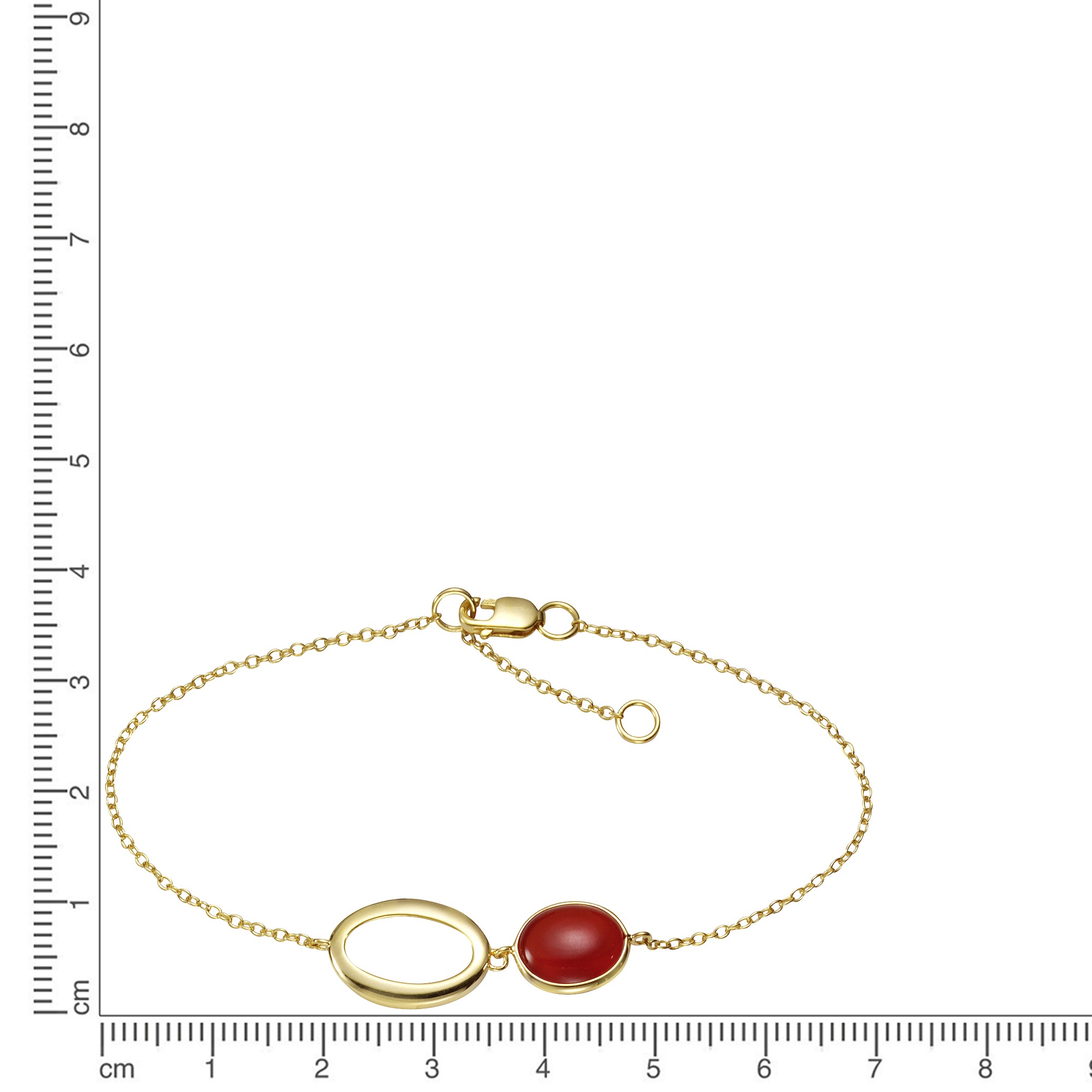 Jamelli Armband »925 Silber vergoldet mit Carneol«