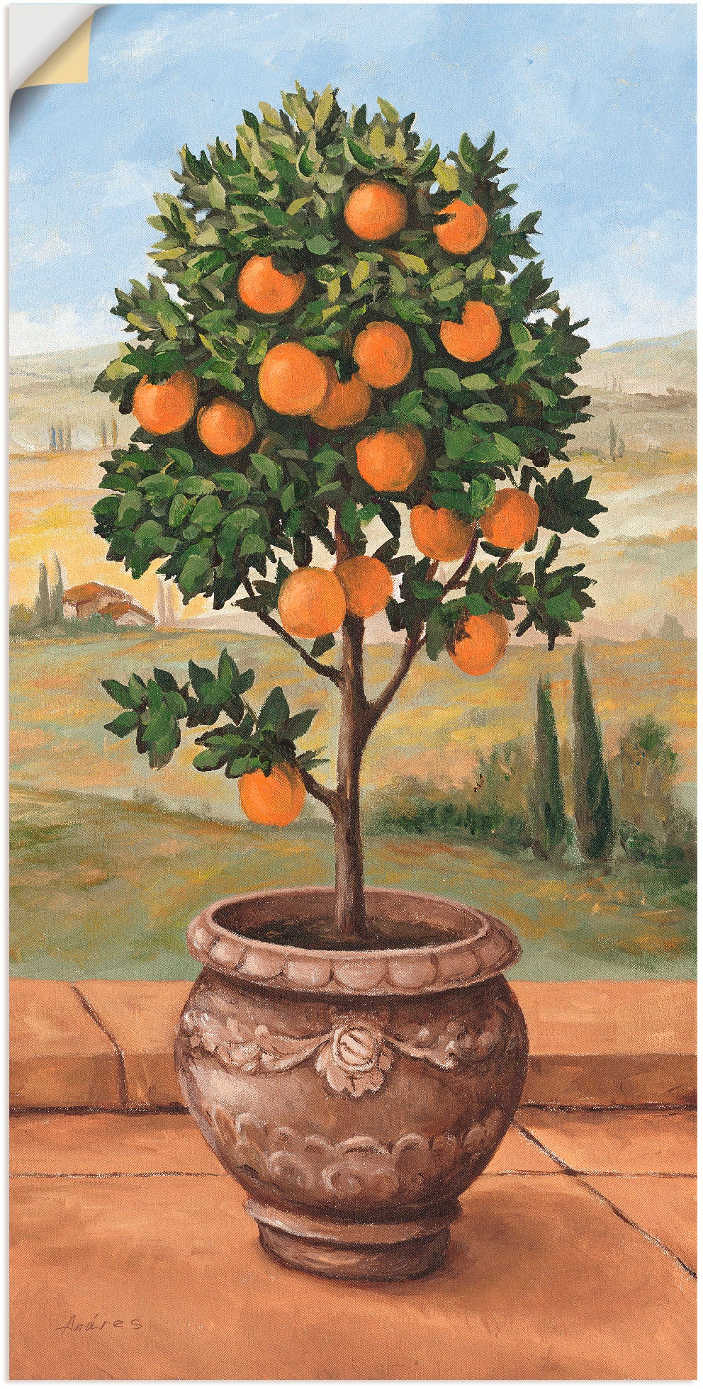 Artland Wandbild »Orangenbaum«, Bäume, (1 St.), als Leinwandbild, Wandaufkl günstig online kaufen