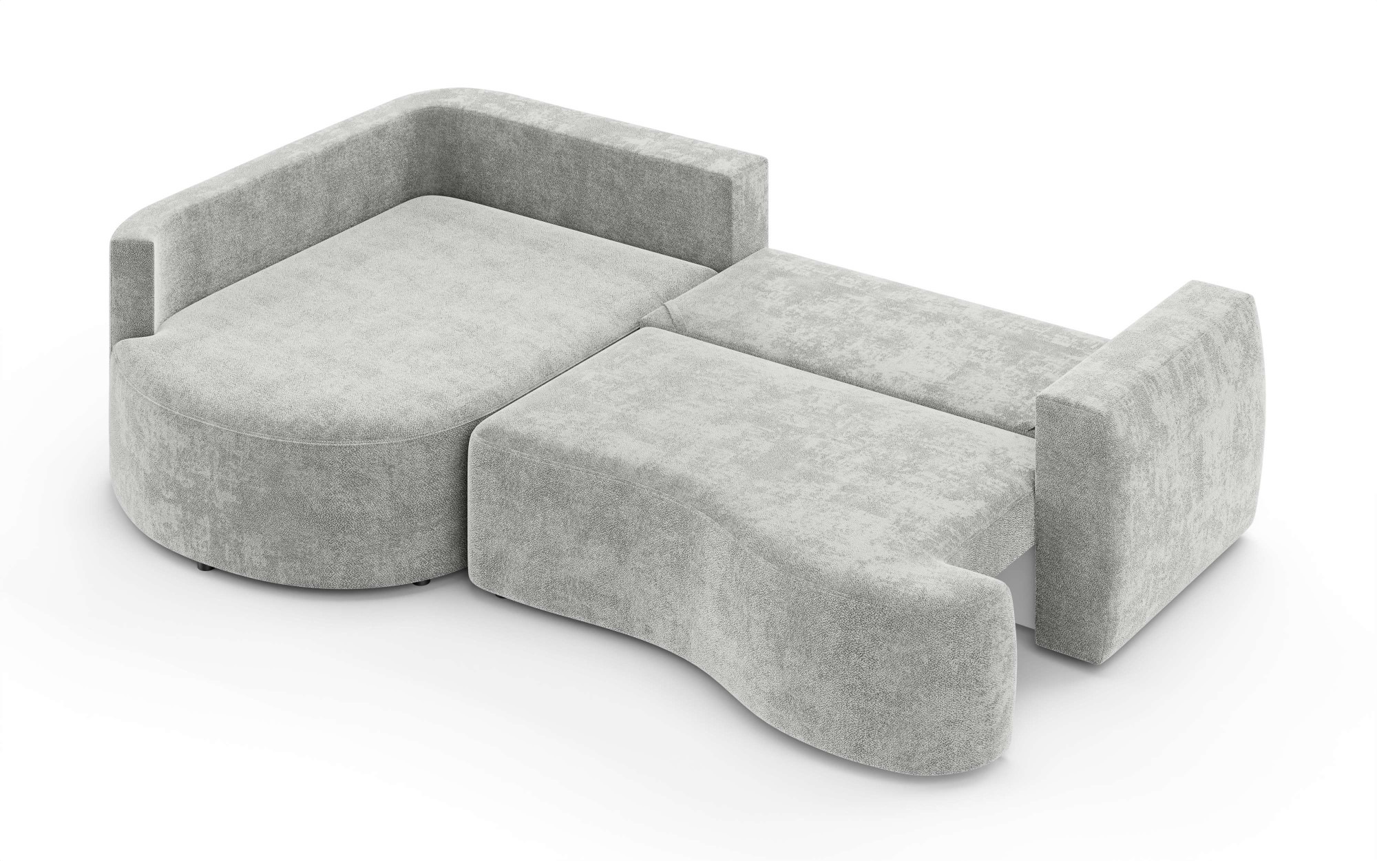 INOSIGN Ecksofa »Kahekili, Schlafsofa mit Bettkasten, Maße B/T/H: 255/181/90/ cm«, L-Form mit Wellenunterfederung, 7 Rückenkissen und 2 Zierkissen