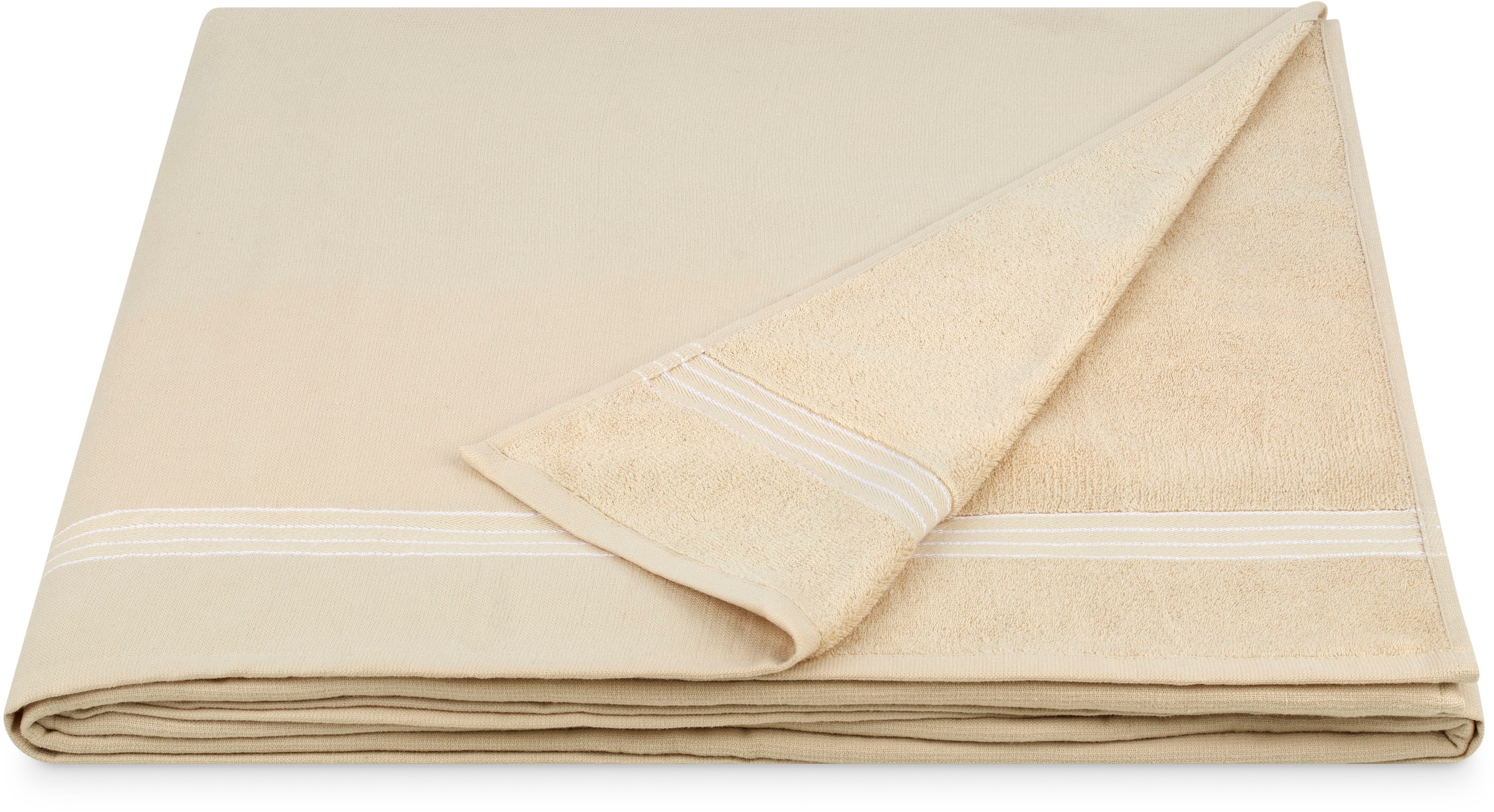 ROSS Hamamtuch »MAXI-Hamamtuch« aus feinster Baumwolle beige Frottier, Baumwolle B/L: 150cmx200cm, 1 Stk., Frottier