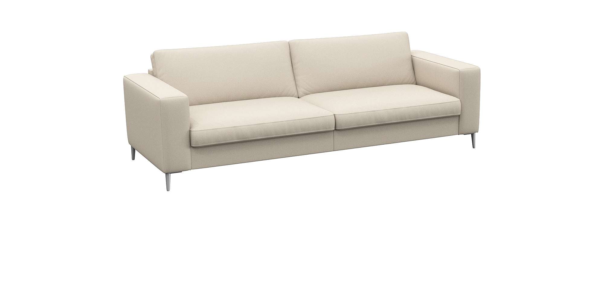 FLEXLUX 3-Sitzer »Fiore, super Sitzkomfort durch Kaltschaum im Sitz«, schmale Armlehnen, Füße Alu
