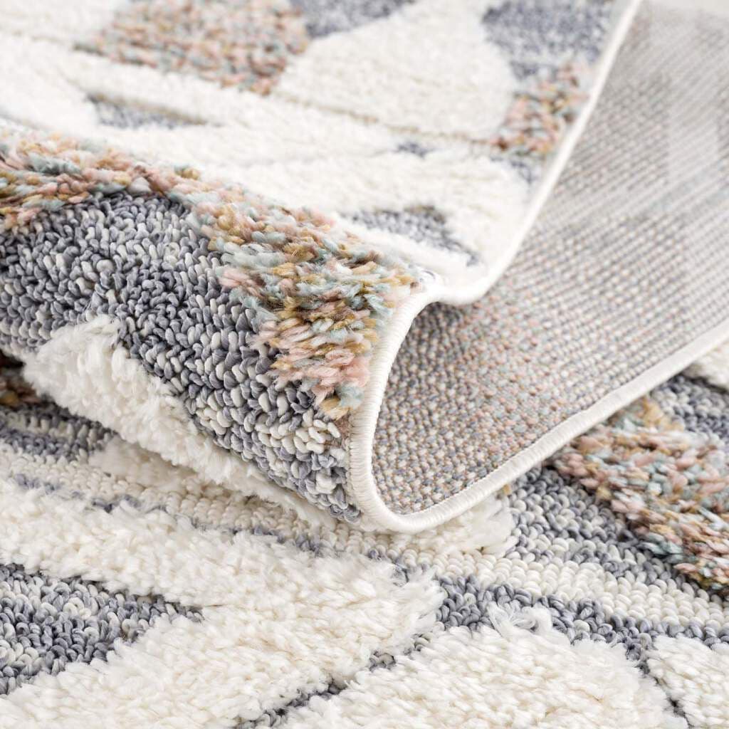 Carpet City Hochflor-Teppich »Focus 3050«, rechteckig, Boho-Teppich, besonders weich, 3D-Effekt, Rauten Design