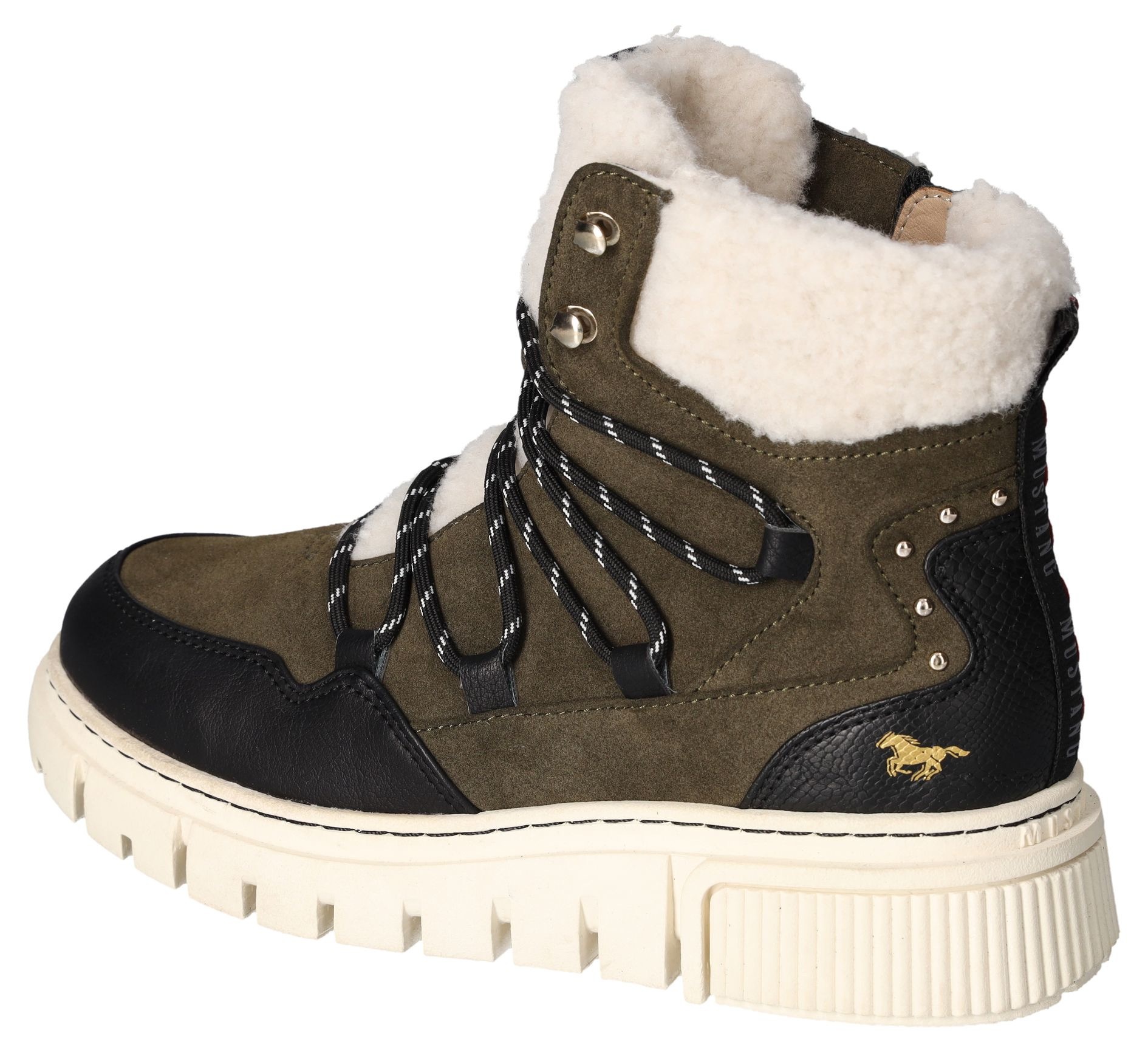 Mustang Shoes Winterboots, Schnürboots, Snowboots mit praktischem Innenreißverschluss