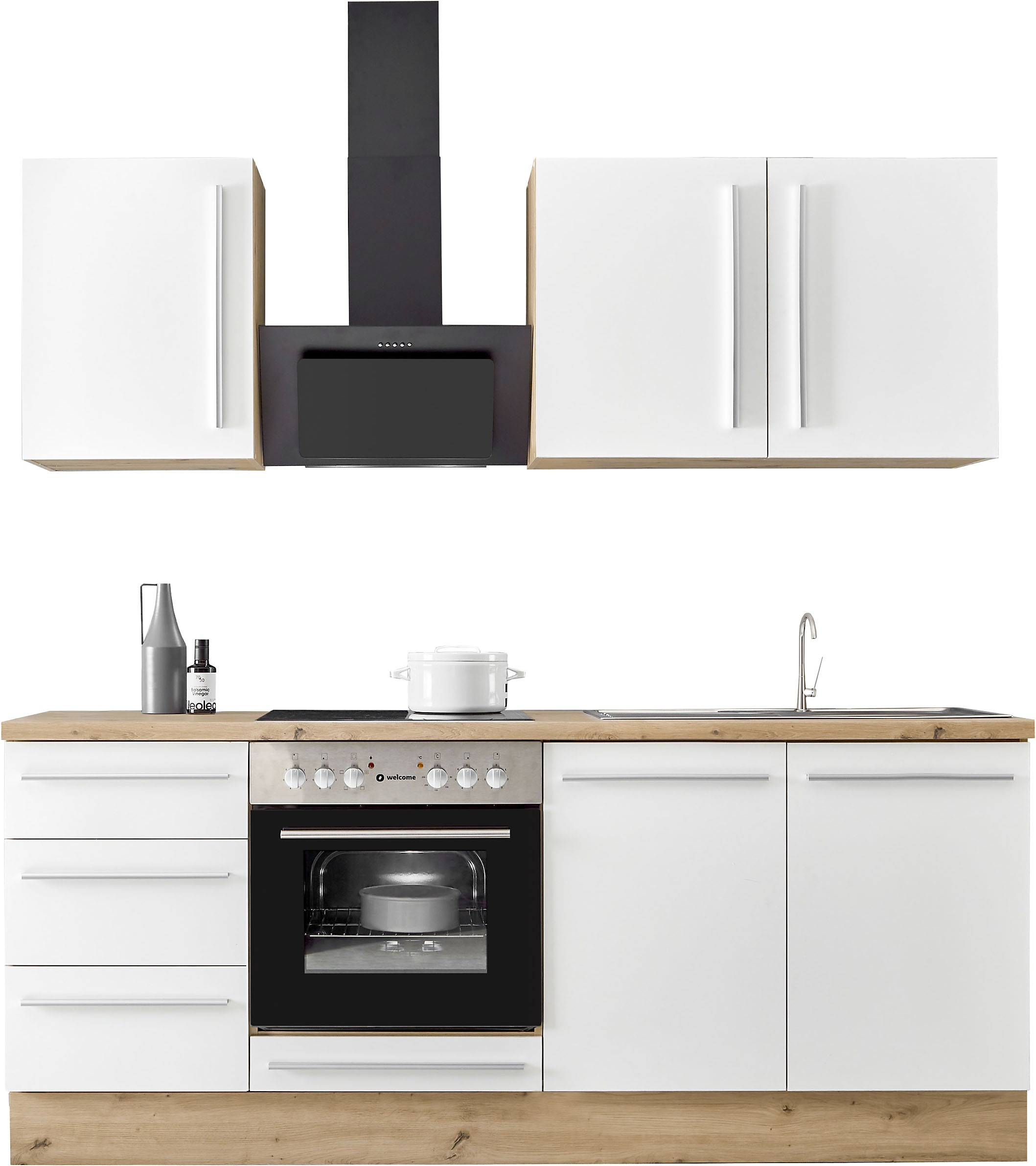 KOCHSTATION Küchenzeile »KS-Florida mit 38mm starker Arbeitsplatte« Breite günstig online kaufen