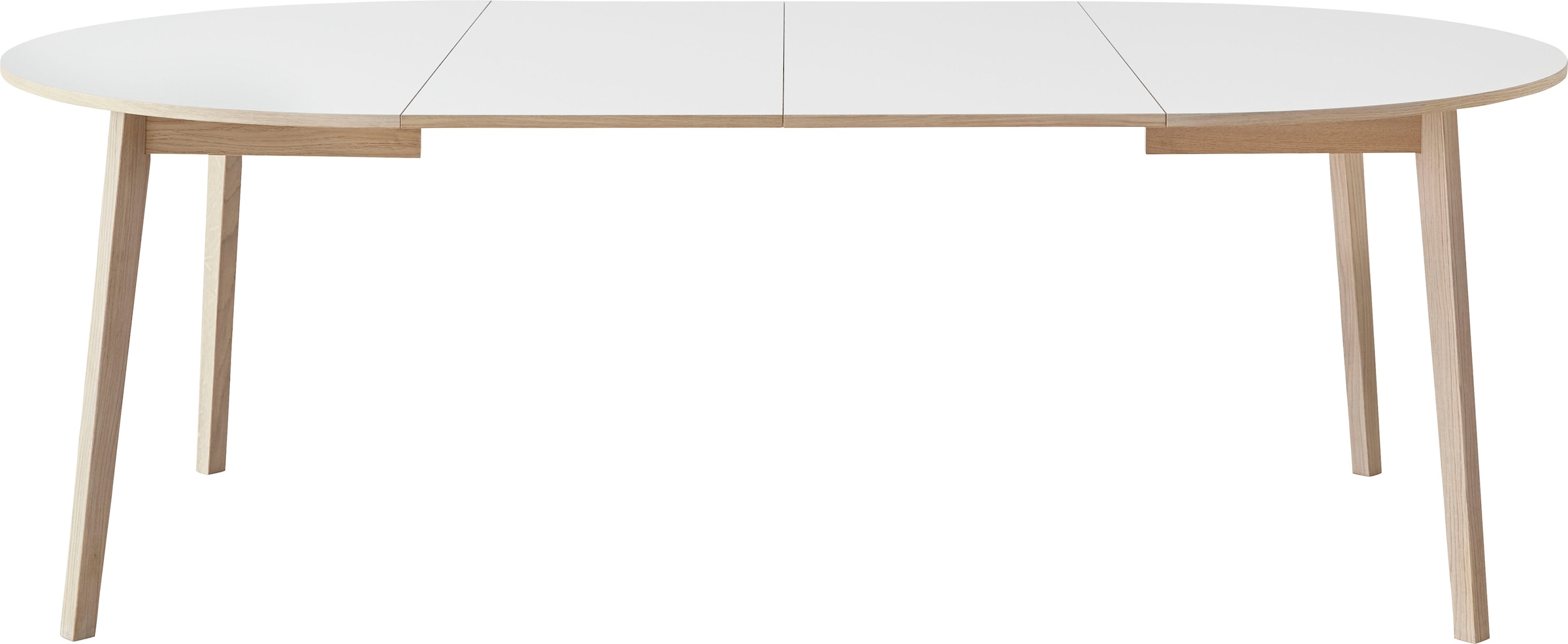 Hammel Furniture Esstisch »Basic Single, rund/oval, ausziehbar Ø130–228 cm, mit 2 Einlegeplatten« Melamin/Massivholz – ideal für Familien, langlebig, Scandi Design