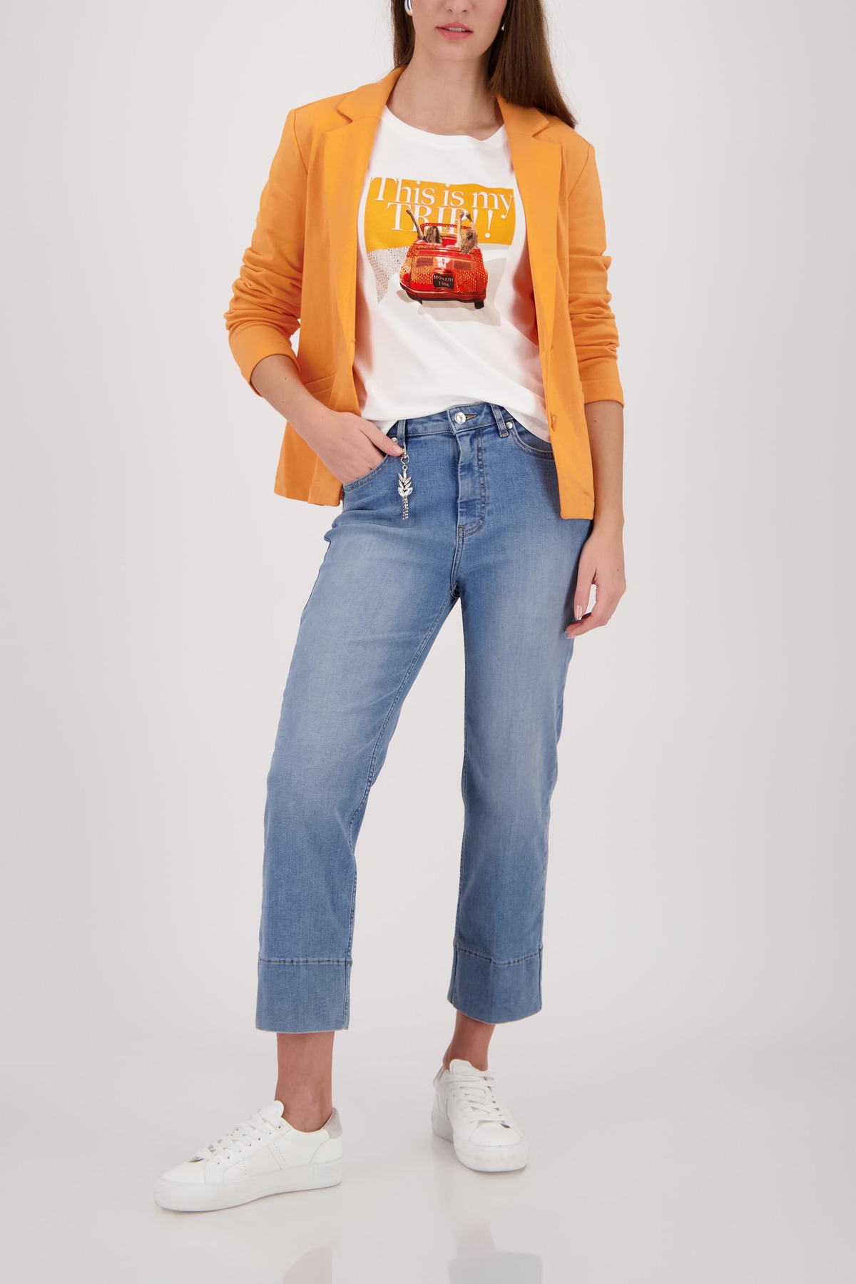 Monari 7/8-Jeans »Jeans 64cm« Regular fit mit Anhänger