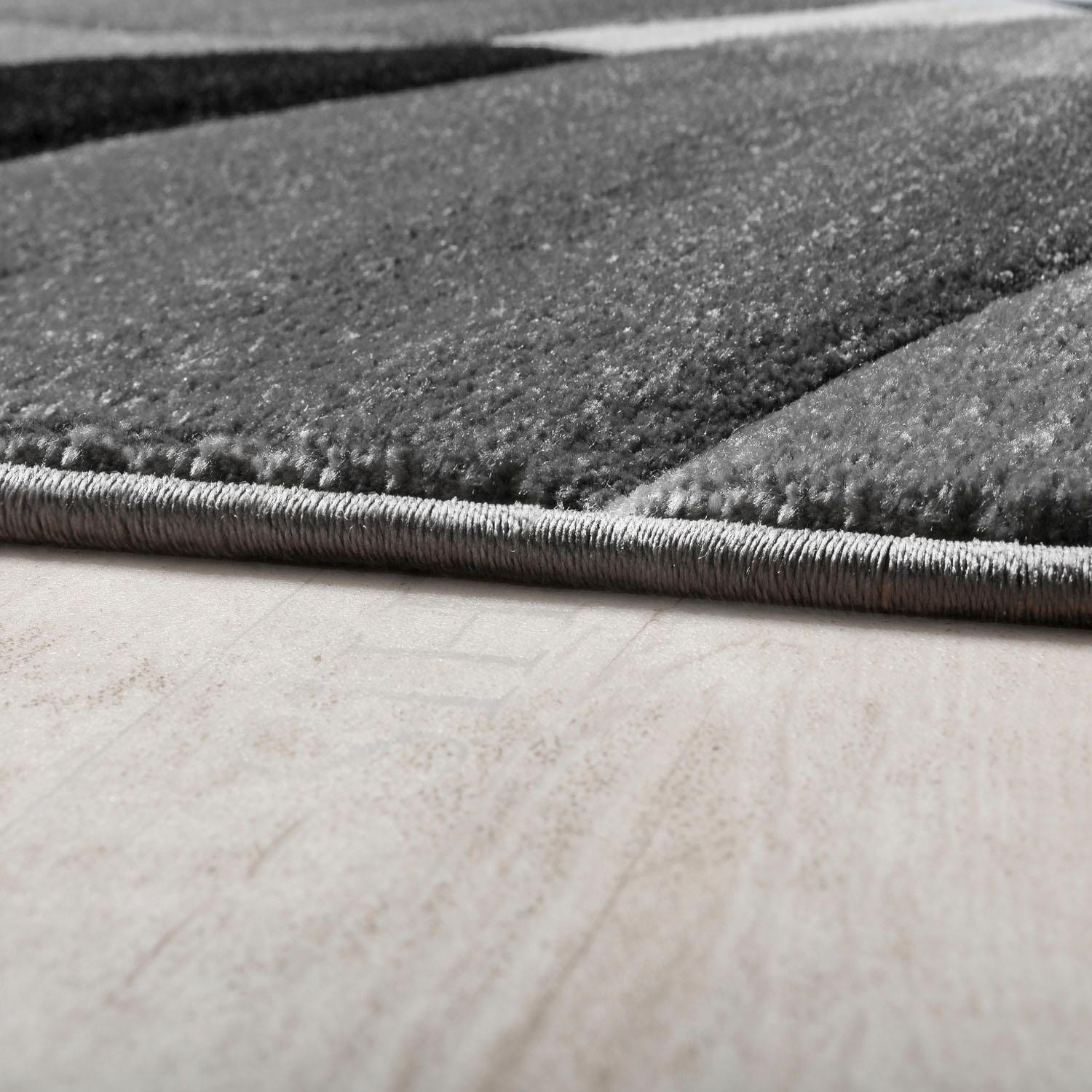 Paco Home Läufer »Diamond 664« rechteckig 18 mm Höhe Teppich-Läufer, Kurzflor, 3D-Design, modernes geometrisches Muster