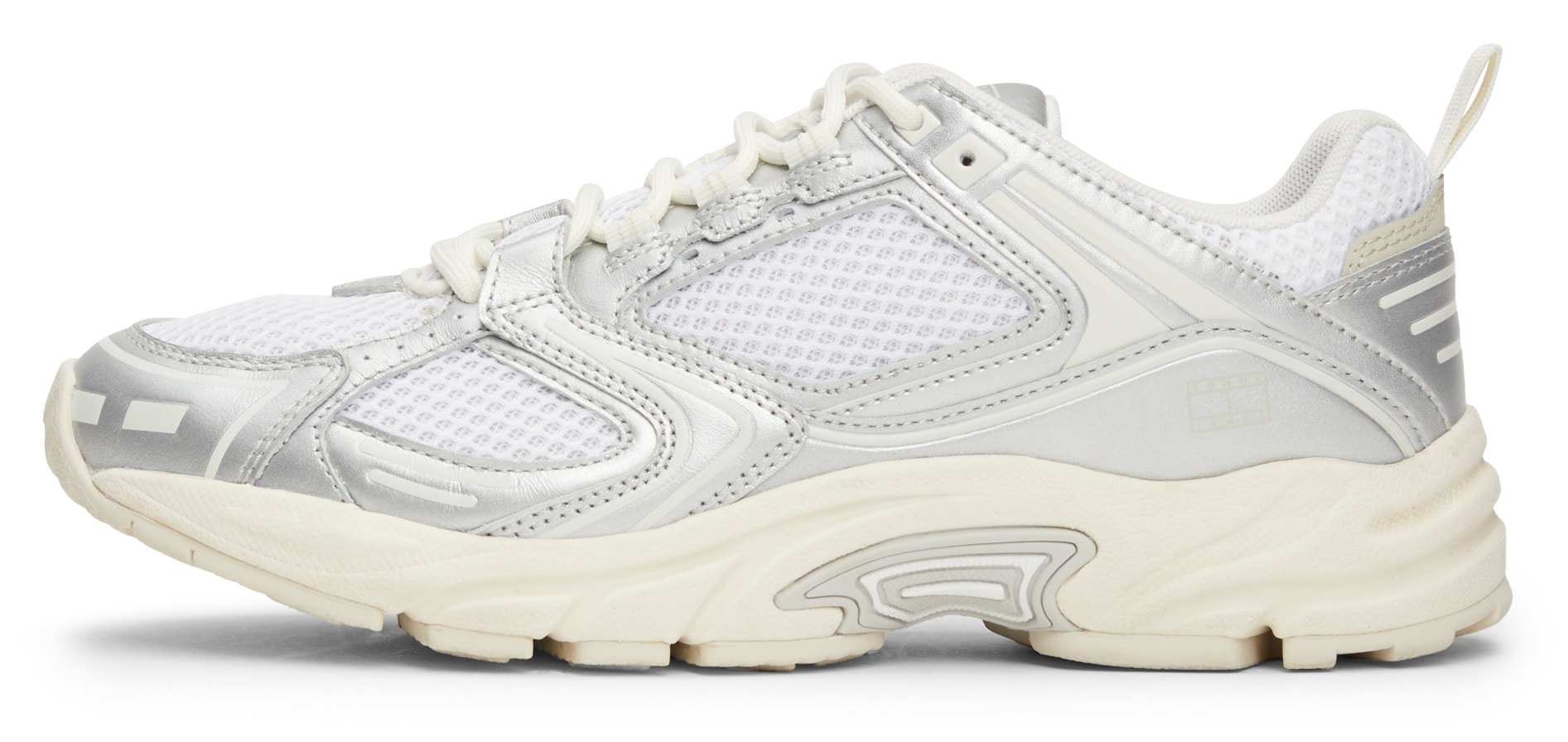 Tommy Jeans Keilsneaker »TJW ARCHIVE RETRO RUNNER«, Freizeitschuh, Halbschuh, Schnürschuh, Ugly-Sneaker, Kontrastbesatz