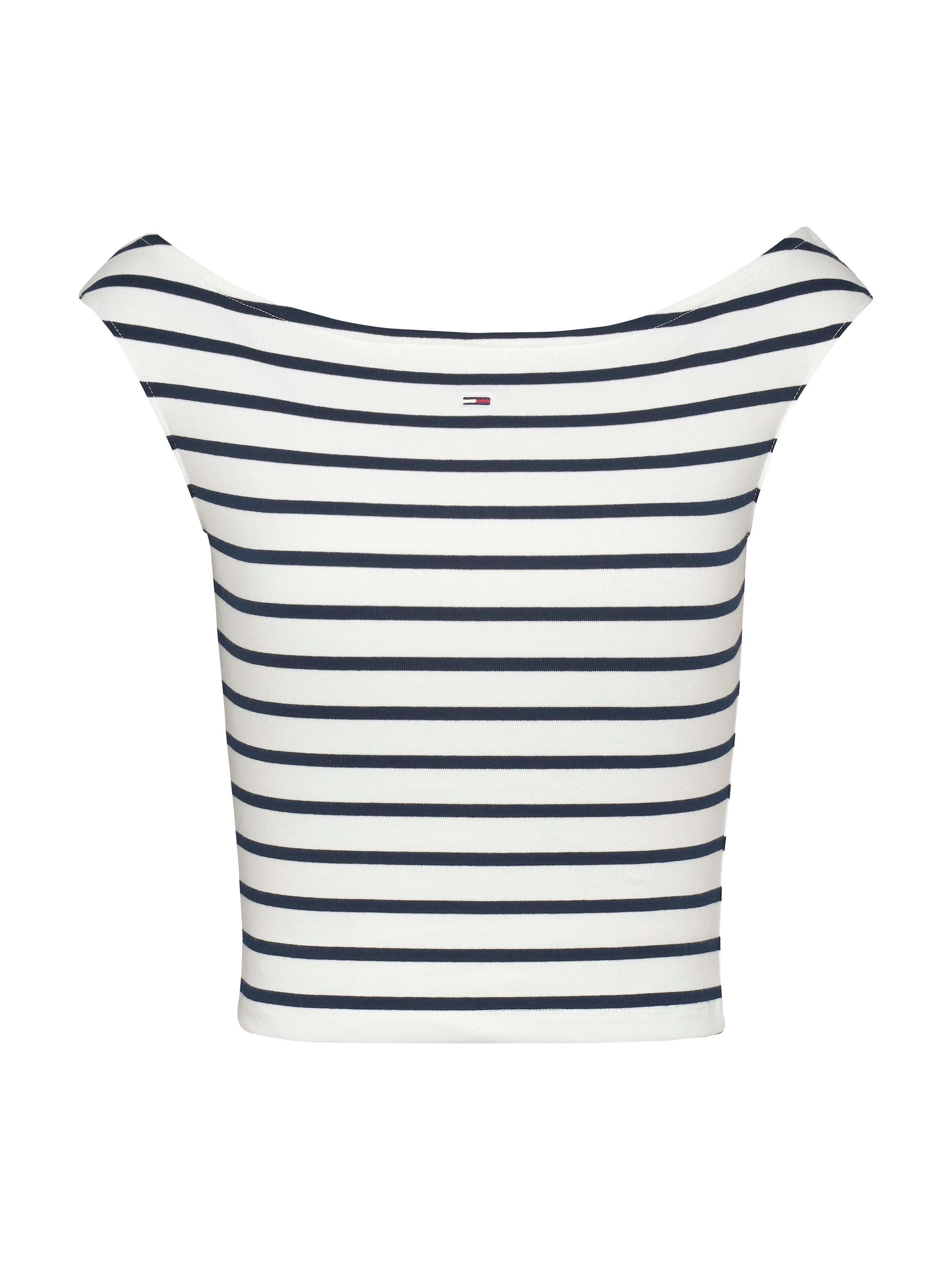 Tommy Jeans Tanktop »TJW BOAT NECK TOP SS EXT«, mit Logostickerei