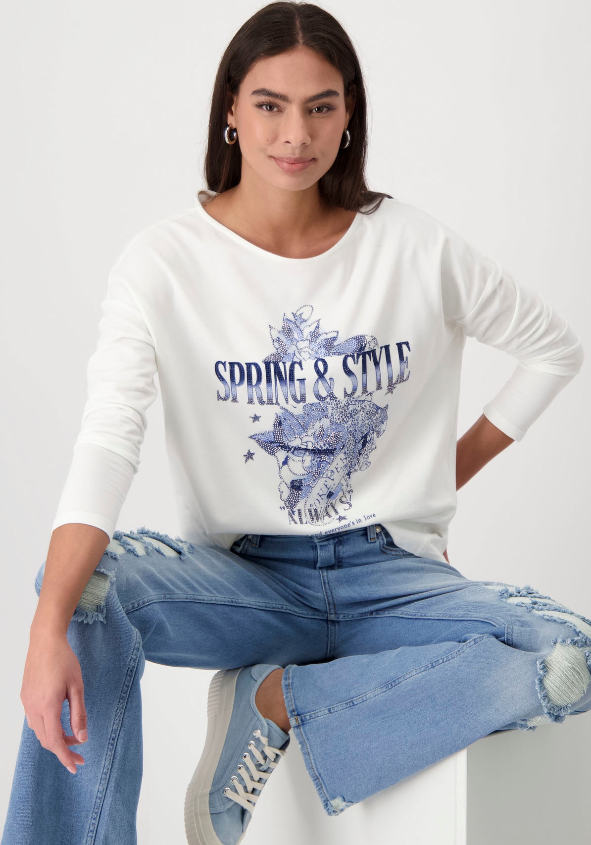 Monari Rundhalsshirt, mit Frontprint online bestellen | T-Shirts