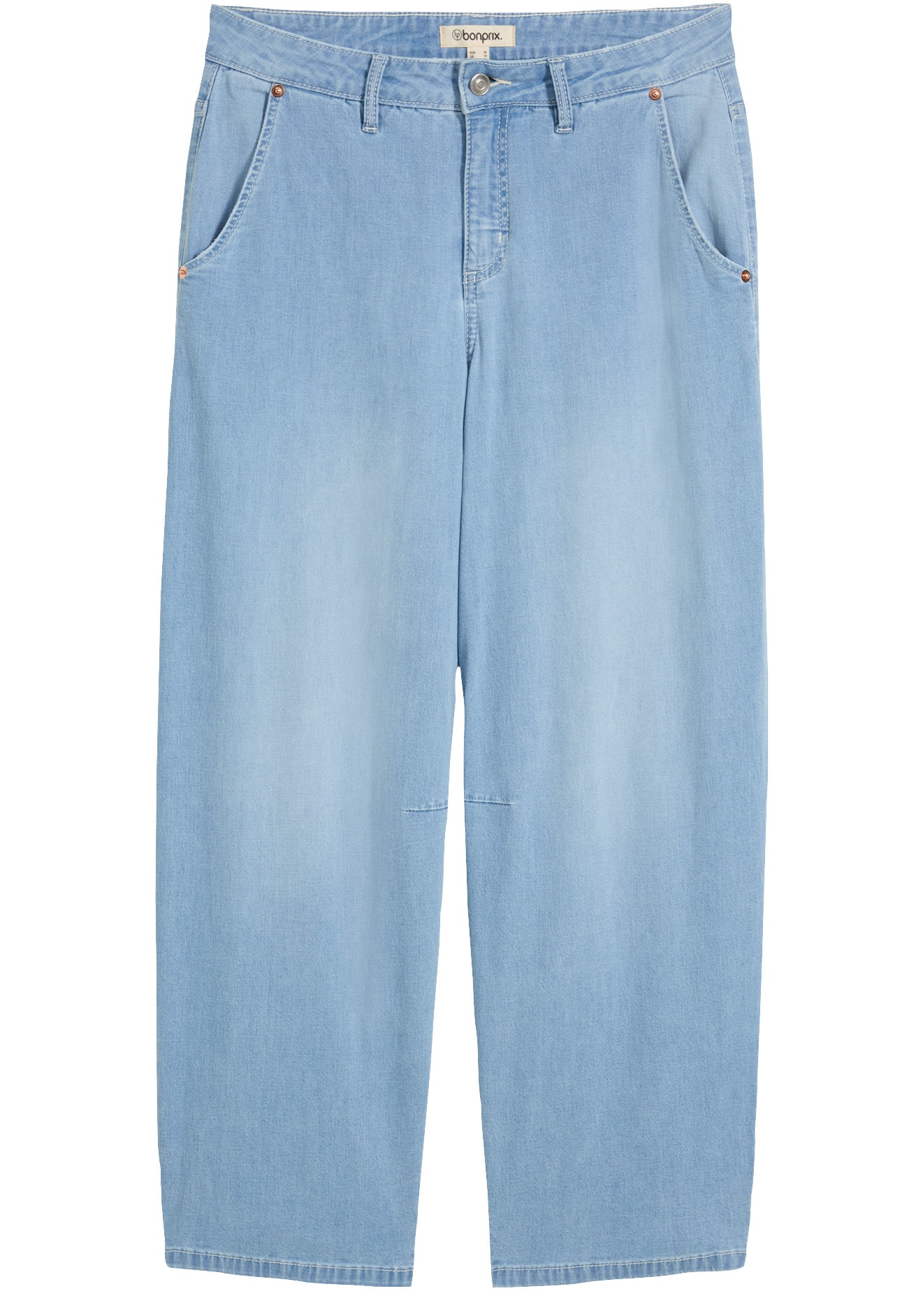 bonprix Stretch-Jeans mit Stretch-Anteil, lockere Passform, verkürzte Balloon Leg