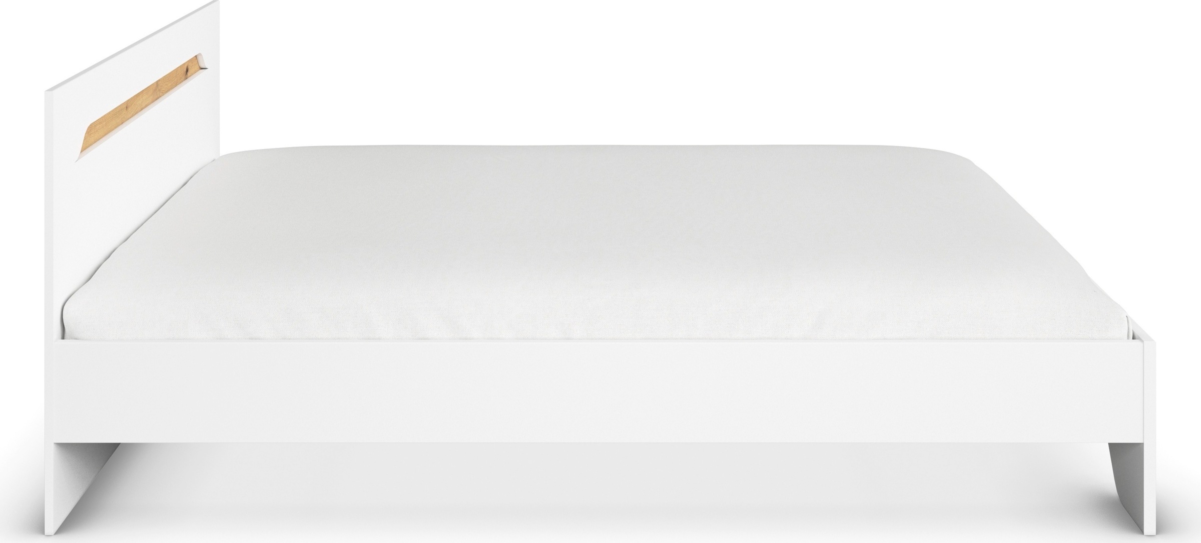 OTTO home Bett »Doppelbett Holzbett Futonbett AGORDO« Liegefläche: 180x200 cm,  mit stilvoller Kopfteil-Absetzung in Eiche Artisan MADE IN GERMANY