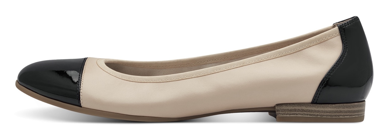 Tamaris Ballerina, Blockabsatz, Businessschuh, Schlupfschuh mit Elastikeinfass