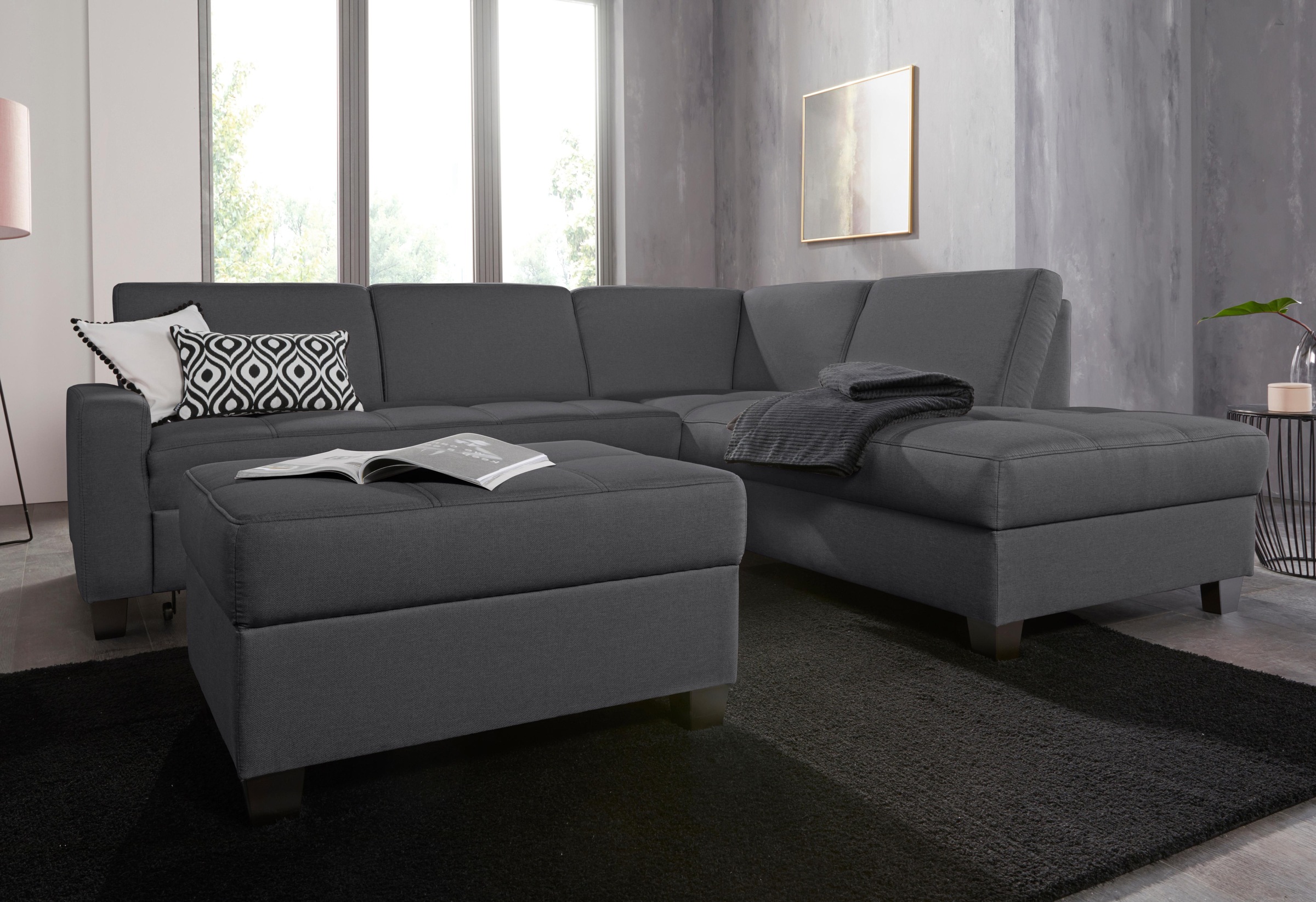 DOMO collection Ecksofa »Florentina zeitlos und elegant, Sitznähte als Desi günstig online kaufen