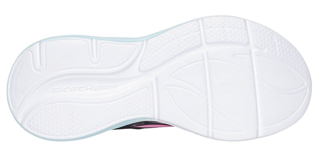 Skechers Sneaker »COSMIC GLOW LIGHTS«, Klettschuh mit Glitzer, Größenschablone zum Download