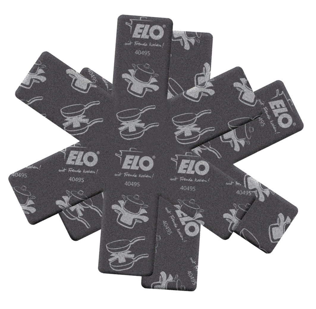 Elo - Meine Küche Pfannen-Set »Prima Cucina 6 teilig«, Aluminium, (Set, 6 tlg., 1x Bratpfanne Ø 20/24/28 cm, 1x Grillzange, 2x Stapelschutz), Induktion