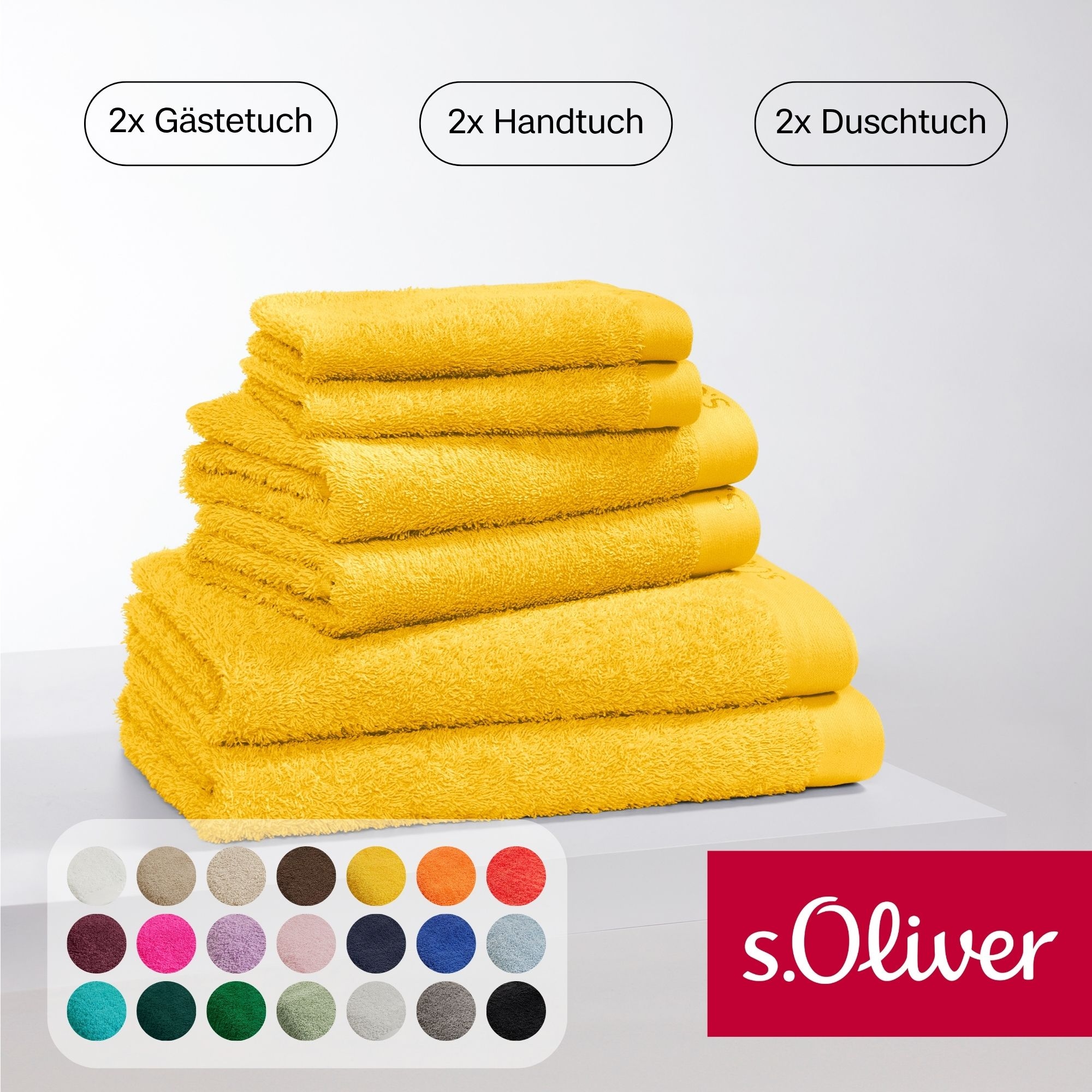 s.Oliver Handtuch Set »s.Oliver, Premium Qualität, 600 gr/m²«, (Set, 6 St., günstig online kaufen