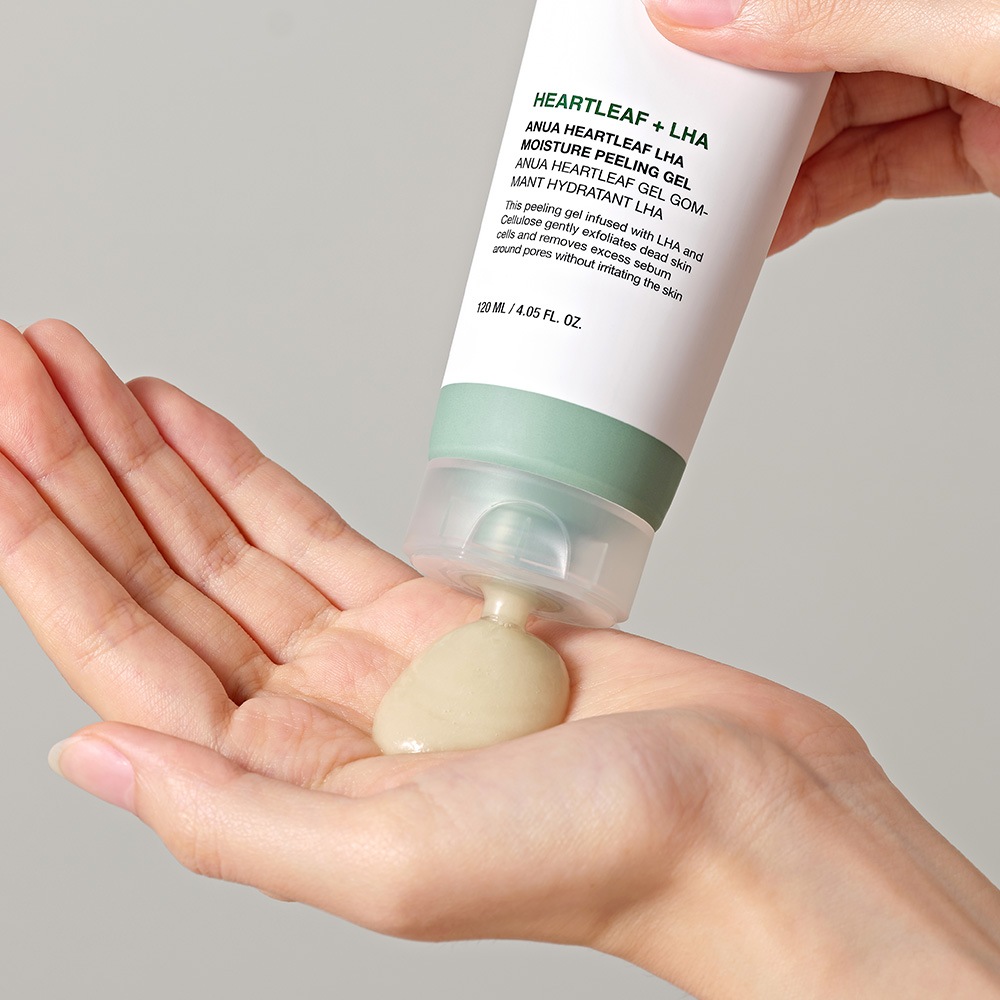 Anua Gesichtspeeling »Anua Heartleaf LHA Moisture Peeling Gel« Feuchtigkeitsspendendes Peeling-Gel mit LHA