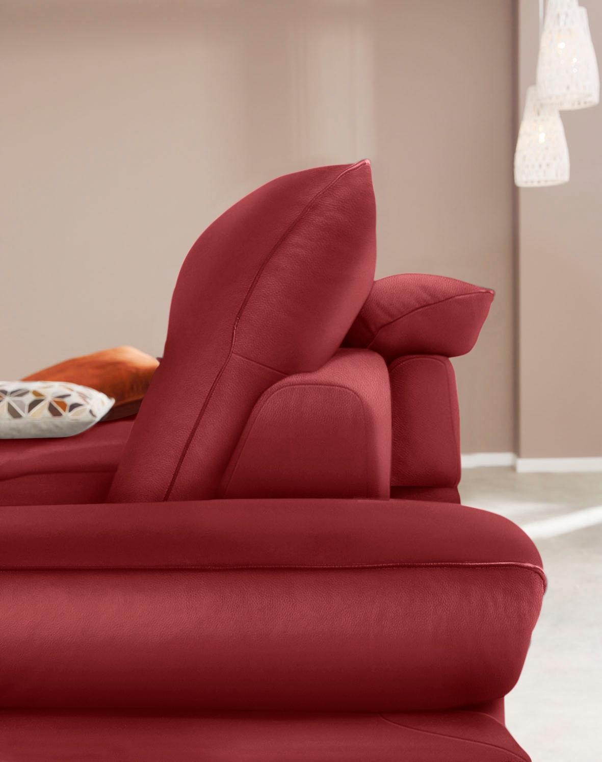 W.SCHILLIG Ecksofa »enjoy&MORE, Designsofa, elegant und bequem, L-Form«, Sitztiefenverstellung, Füße schwarz pulverbeschichtet, Breite 294 cm