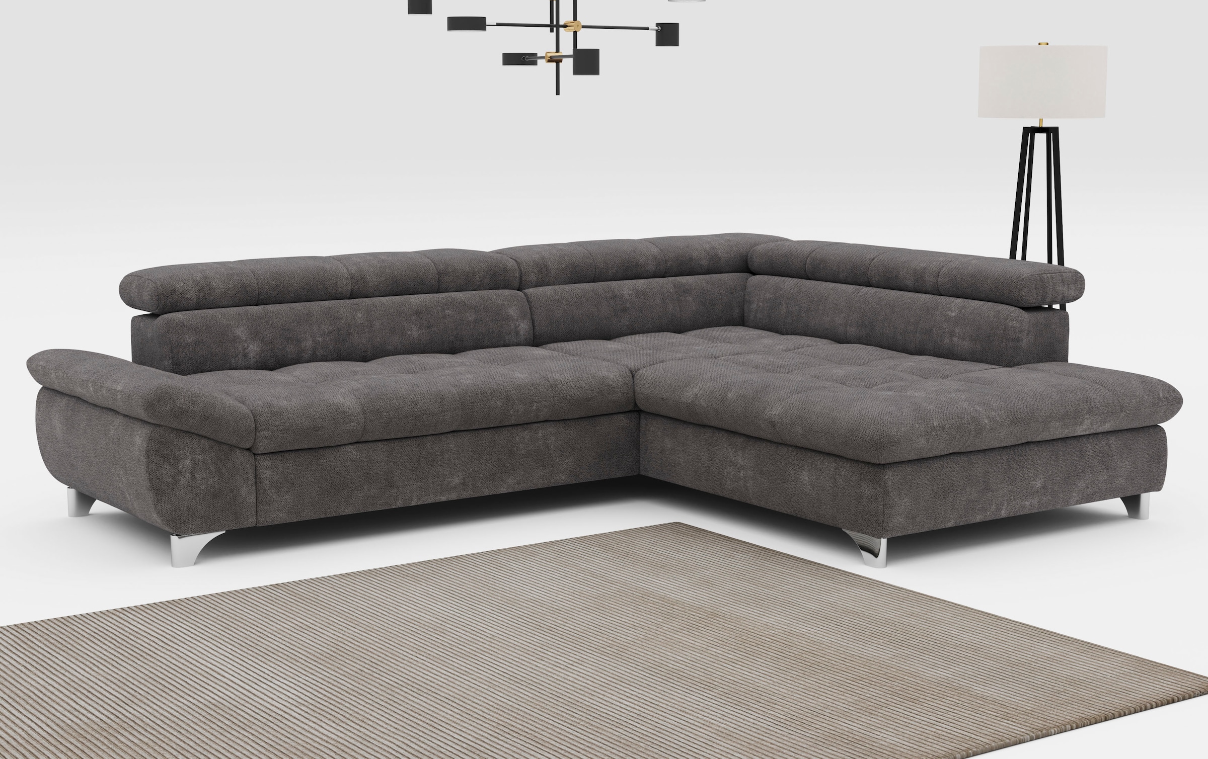 COTTA Ecksofa »Gemini L-Form«, mit Kopfverstellung, optional mit Schlaffunktion bzw. XXL-Sitzfläche