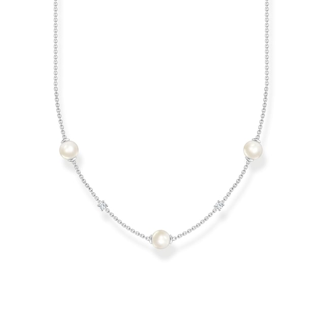 THOMAS SABO Perlenkette »Perlen mit Steinen, KE2120-167-14-L45V«, mit  Zirkonia (synth.) - mit Süßwasserzuchtperle kaufen