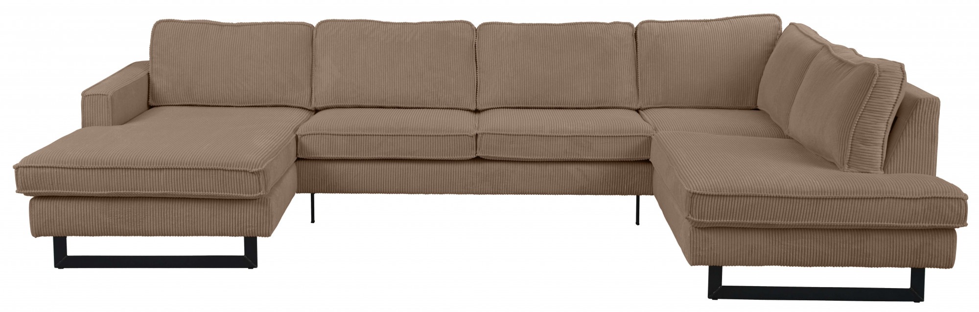 Places of Style Wohnlandschaft »Pinto, 350 cm, U-Form, XXL, mit Ottomanen«, günstig online kaufen