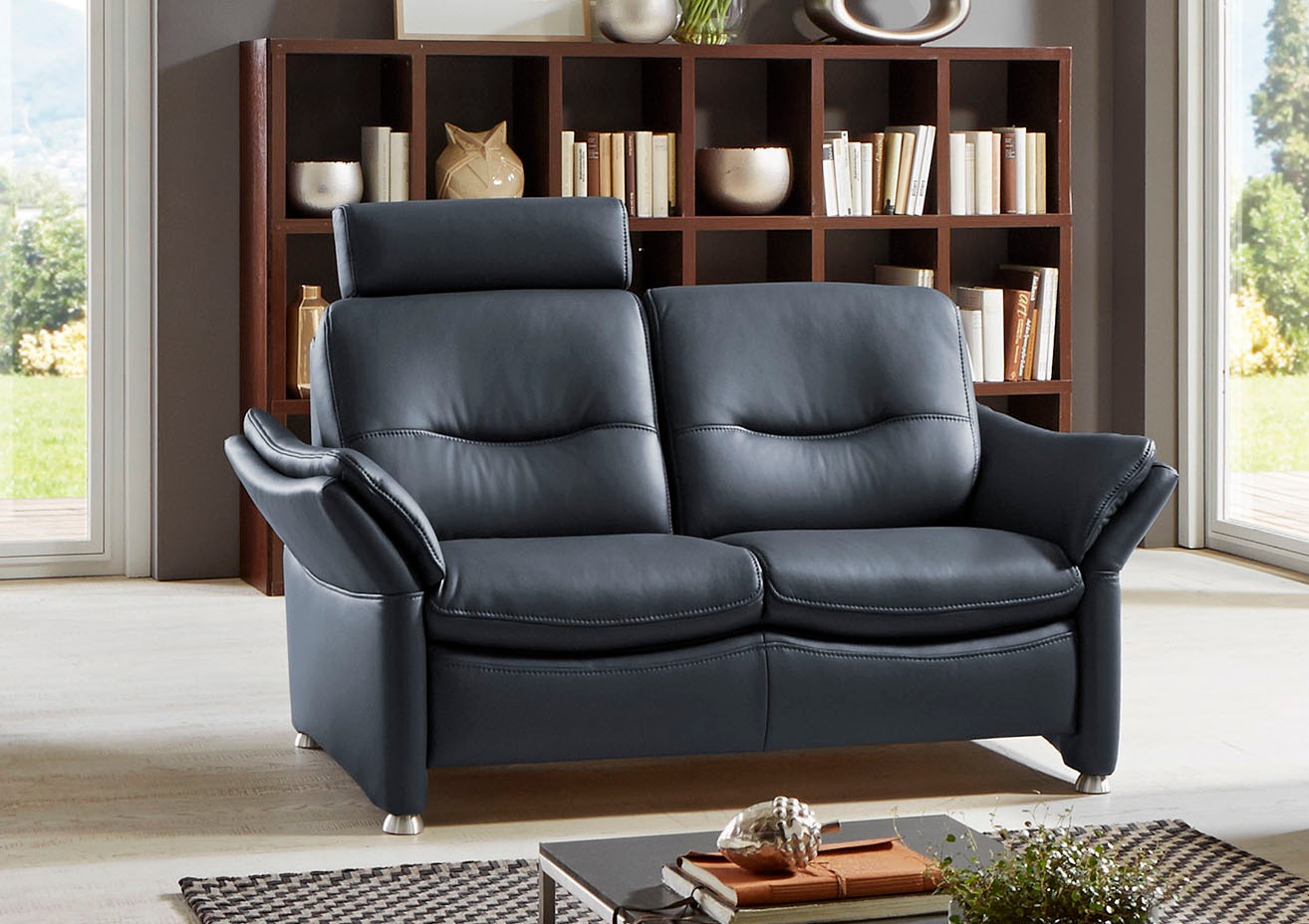 HUKLA 2-Sitzer »HU-SF15058 Ledersofa, Breite 164 cm«, hochwertiges Glattled günstig online kaufen