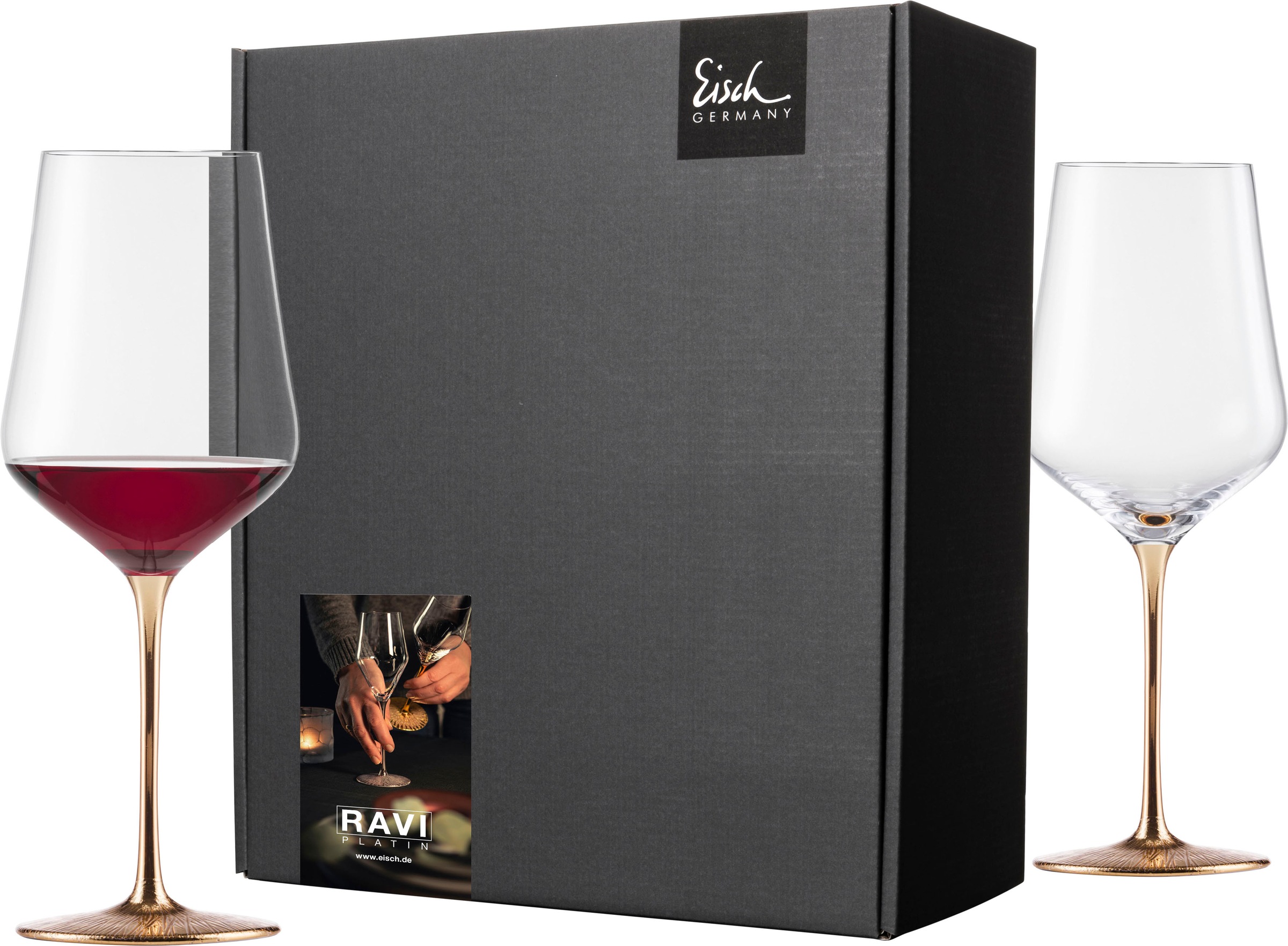 Eisch Germany Rotweinglas »RAVI GOLD, Made in Germany, 620 ml«, (Set, 2 tlg günstig online kaufen
