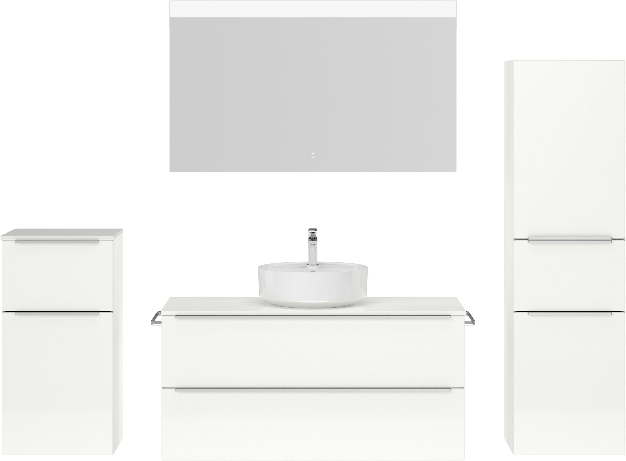 nobilia® Badmöbel-Set »Alvene« vormontiert, mit Soft-Close, 4 Stk. tlg. günstig online kaufen