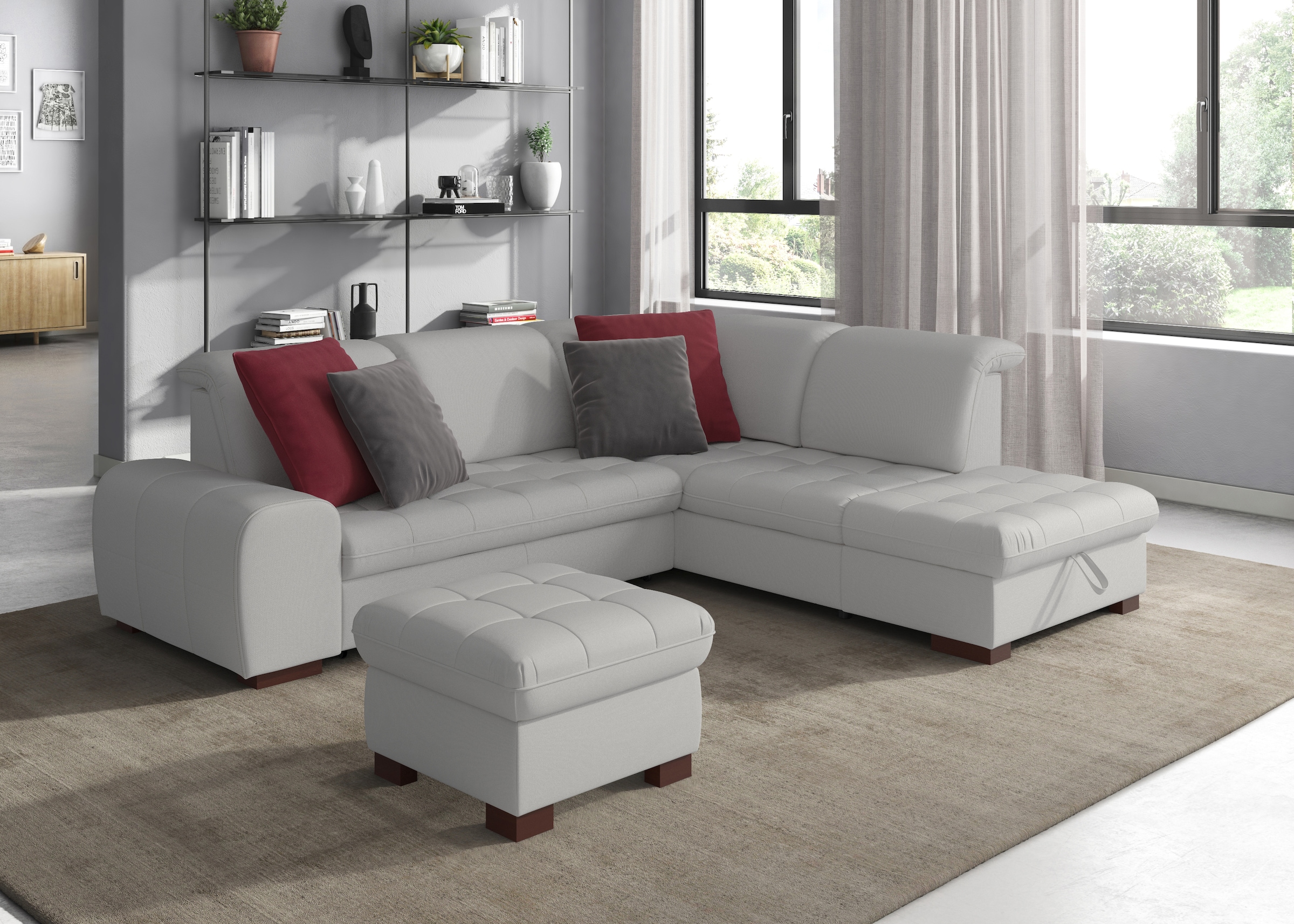 sit&more Ecksofa »Luxor L-Form«, wahlweise mit Bettfunktion, Stauraum und K günstig online kaufen