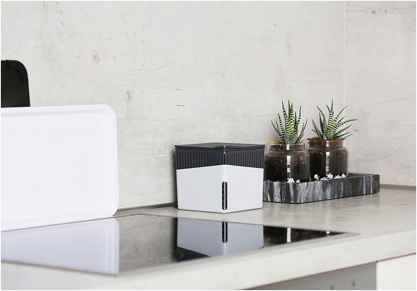 WENKO Luftentfeuchter »Modell Cube«, für 80 m³ Räume, Tank 1,6 l, mit 2 x 1000 g Entfeuchter-Blöcken