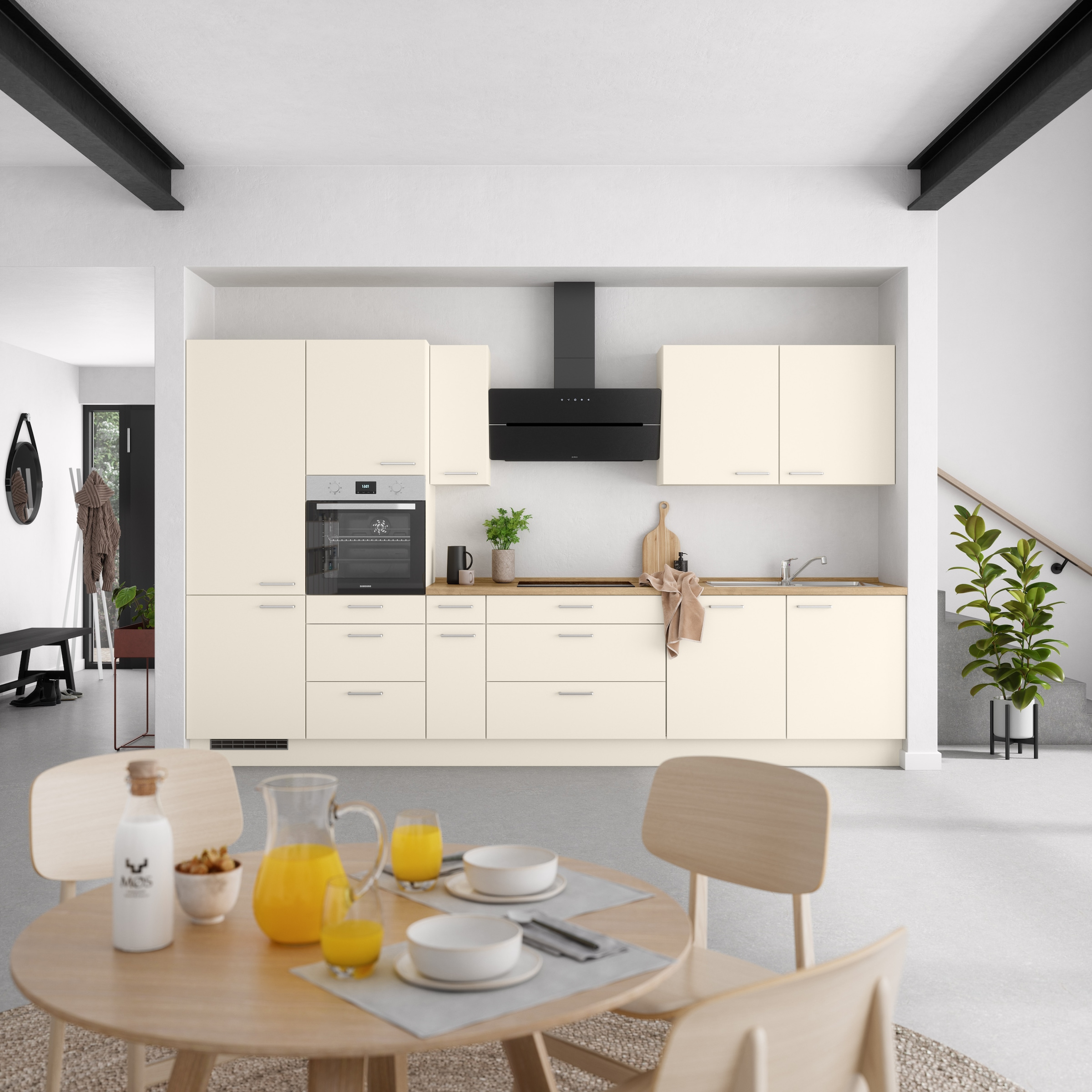 nobilia® Küchenzeile »"Touch II"«, vormontiert, Ausrichtung wählbar, Breite 360 cm, wahlw. mit E-Geräten