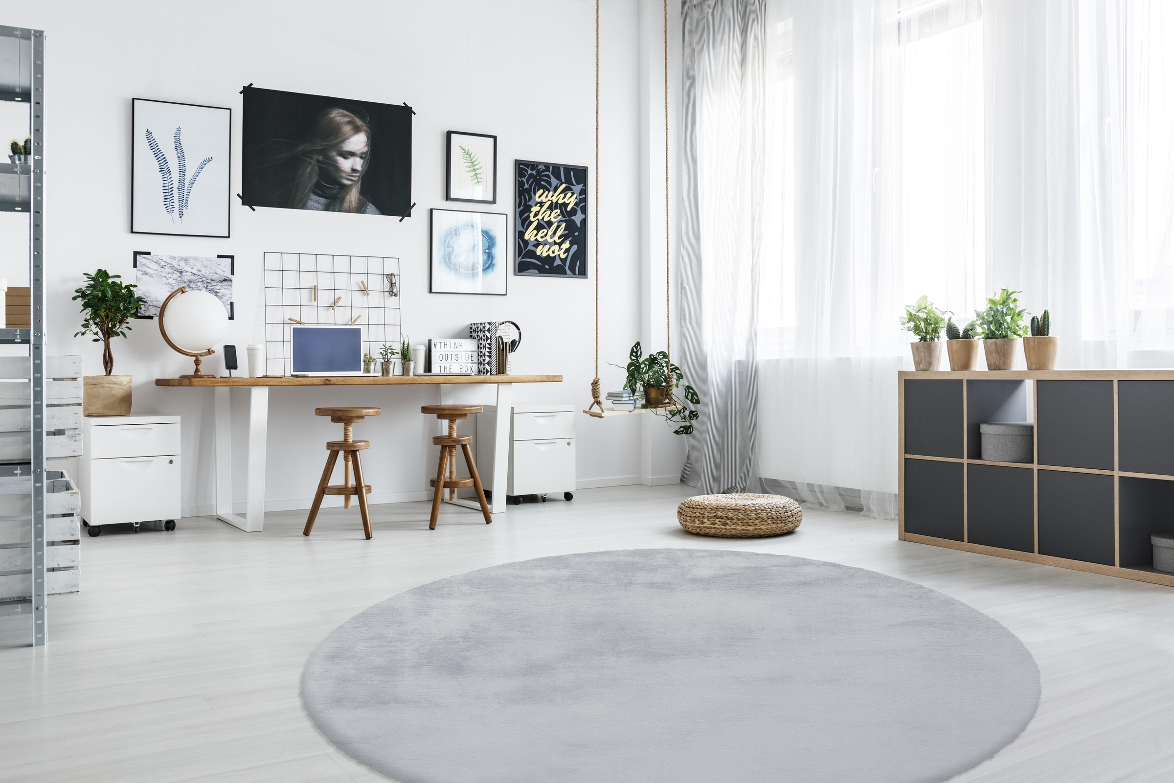 Arte Espina Fellteppich »Rabbit 100«, rund, 45 mm Höhe, Kunstfell, Kaninchenfell-Haptik, supersoft, Hochflorteppich
