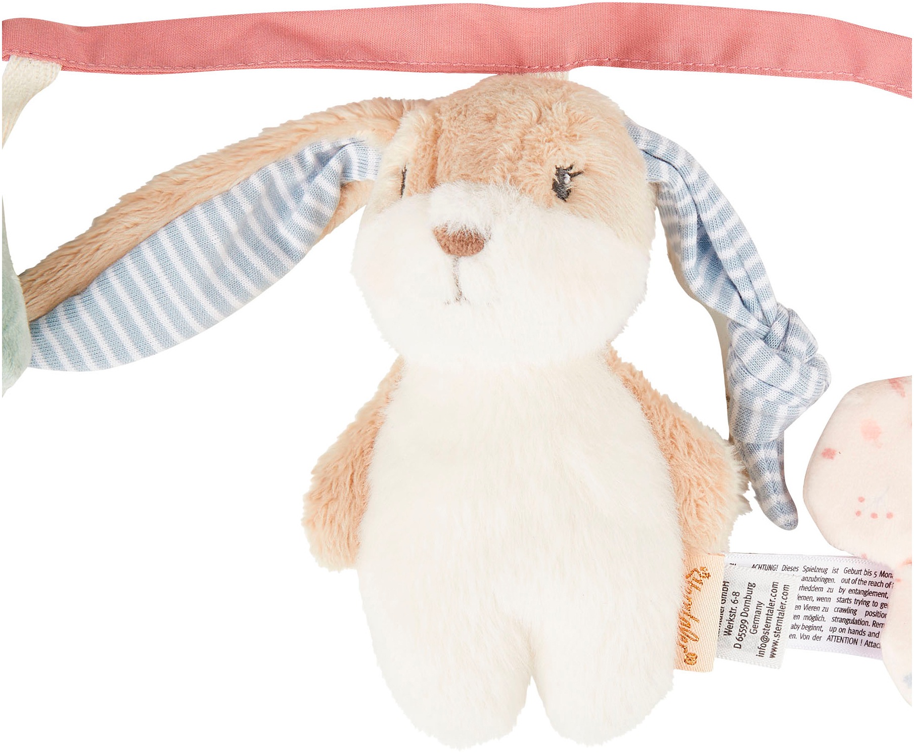 Sterntaler® Kinderwagenkette »Kinderwagenkette Hase Hanni« mit Spiegel und Rassel