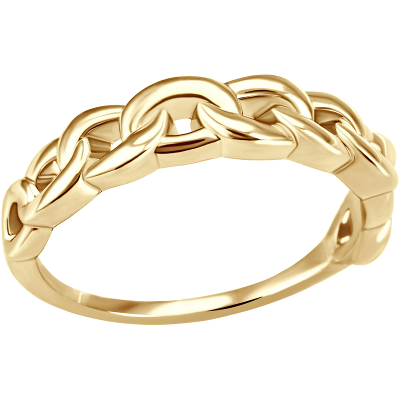 FIRETTI Fingerring »Schmuck Geschenk Silber 925 Silberring Ring Kettenglieder« gelbgoldfarben 60 Mit viel Schwung kommt dieser Ring im...