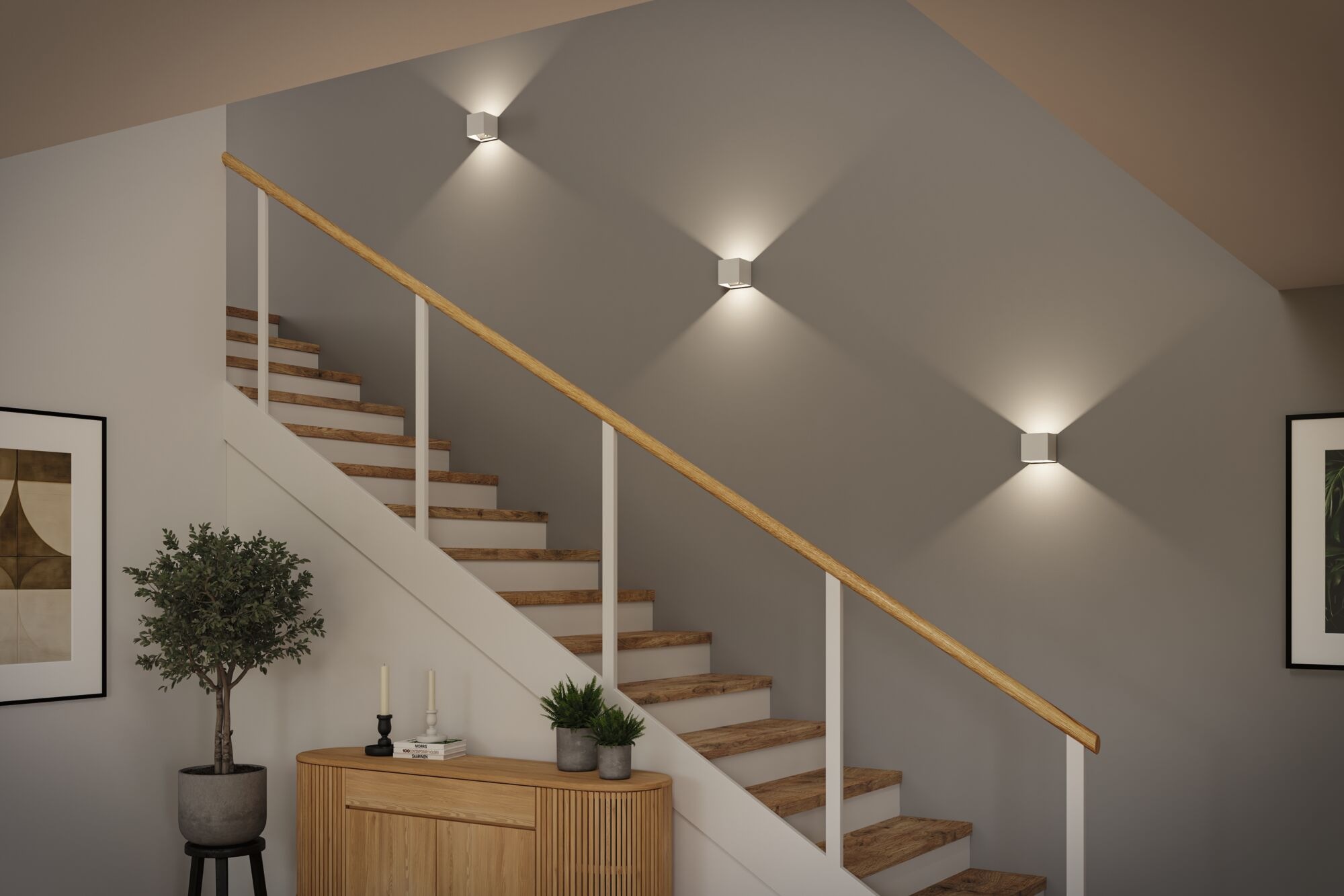 Paulmann LED Wandleuchte »Nyara IP44 2W« LED-Modul 2 Stk. Dämmerungsgesteuerter Bewegungsmelder (HF)