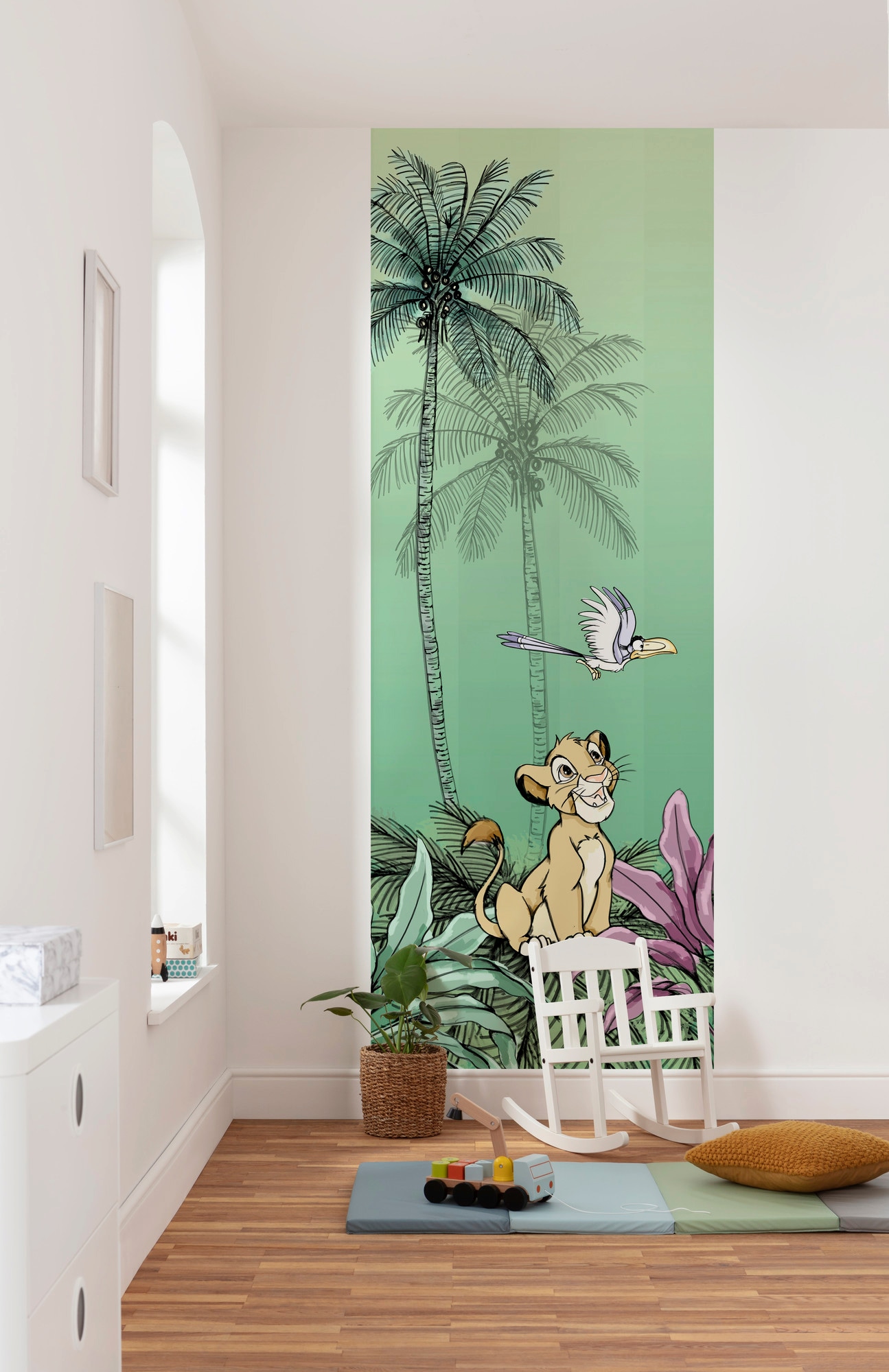 Komar Vliestapete »Digitaldruck Vlies -  Jungle Simba - Größe 100 x 280 cm« bedruckt glatt Wohnzimmer, Schlafzimmer
