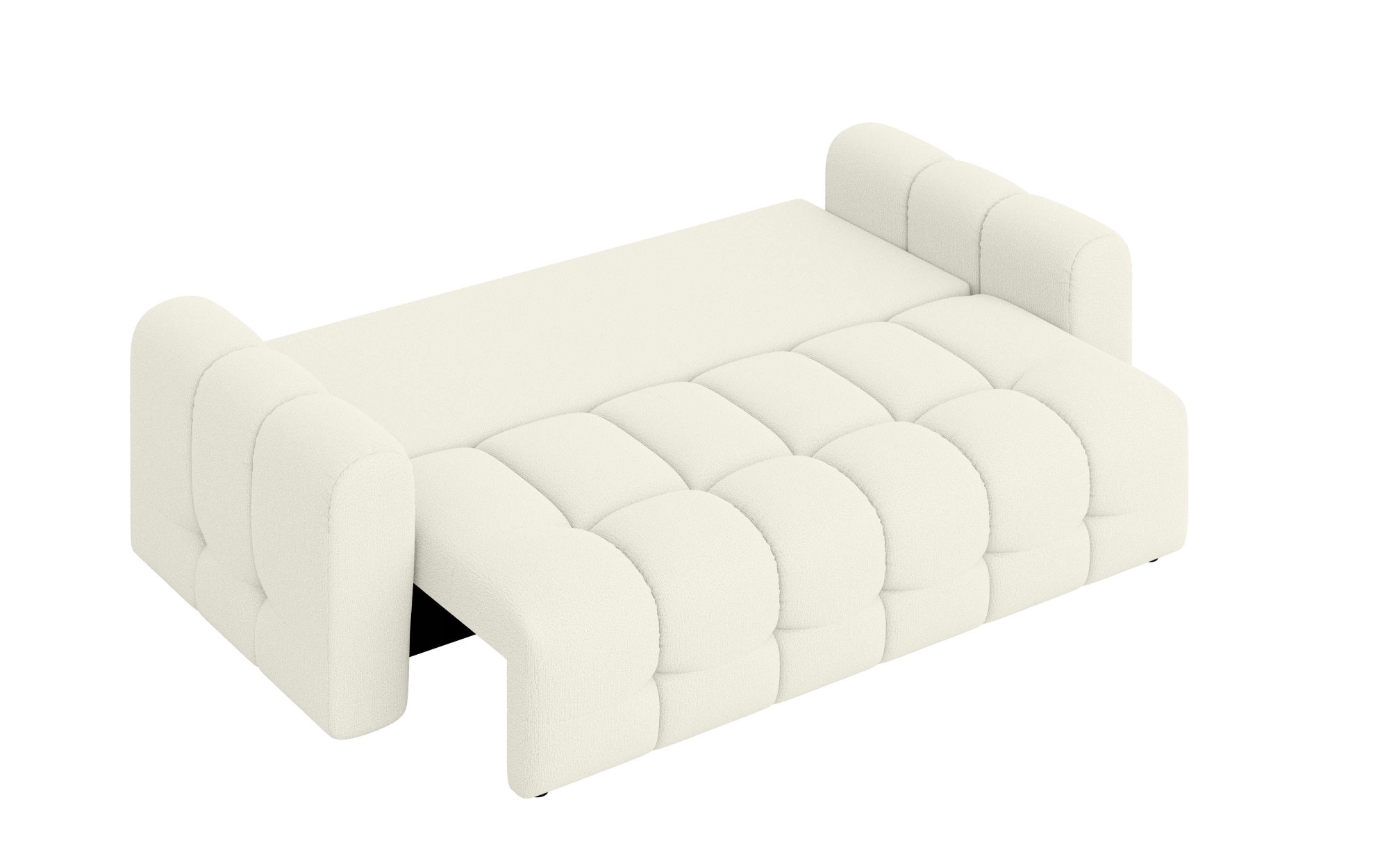 INOSIGN 3-Sitzer »Manilla, wahlweise mit Bettfunktion, B/T/H 265/117/91 cm«, mit Wellenunterfederung, in verschiedenen Materialien und Farben