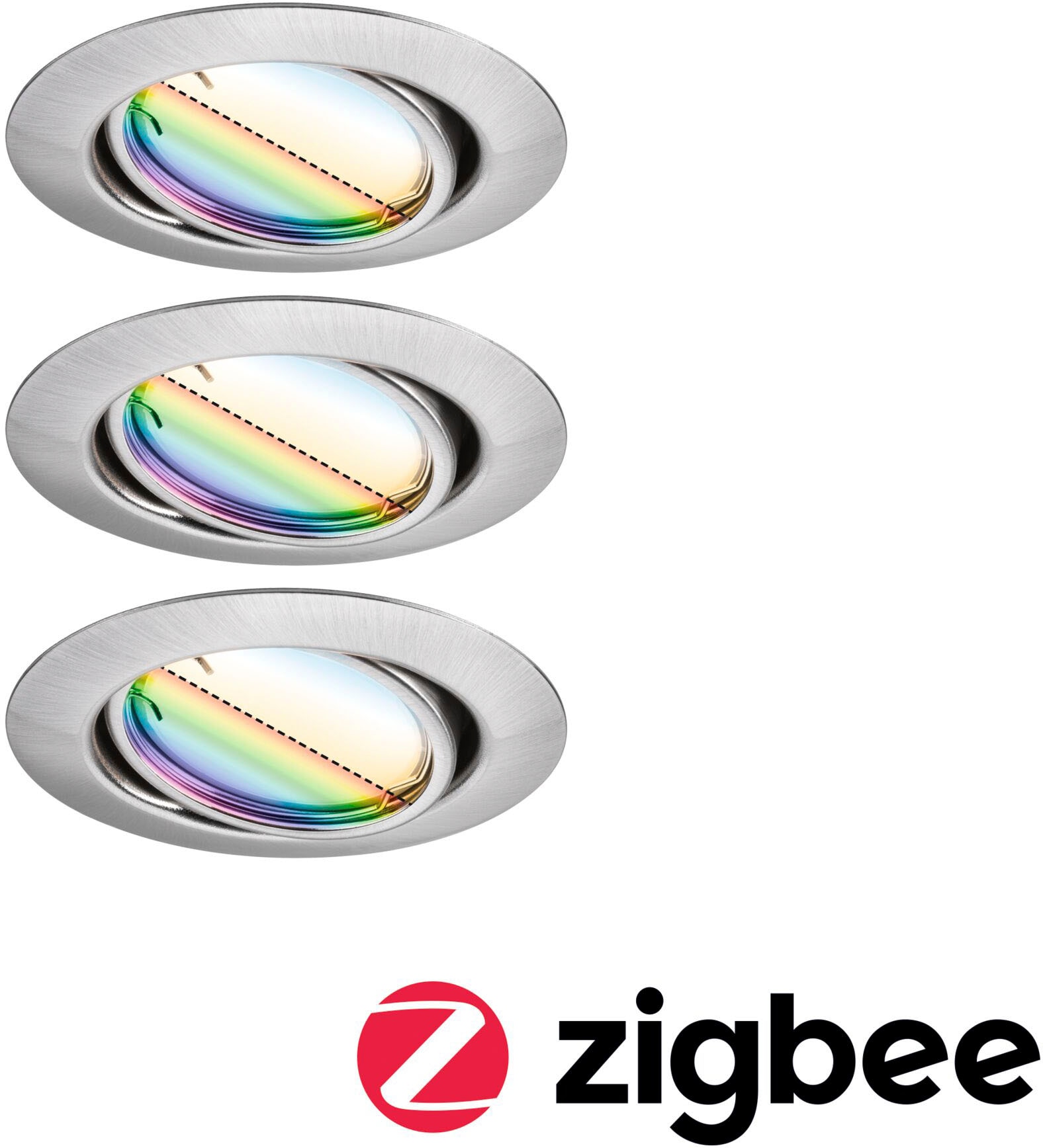 Paulmann LED Einbauleuchte »Base 3x420lm 230V«, 3 flammig, Zigbee Basisset günstig online kaufen