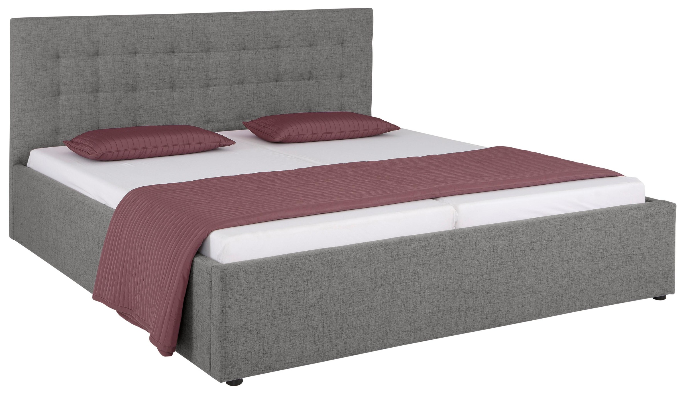 Home affaire Polsterbett "Hamar, Knopfsteppung im Kopfteil, bis 250 KG bela günstig online kaufen