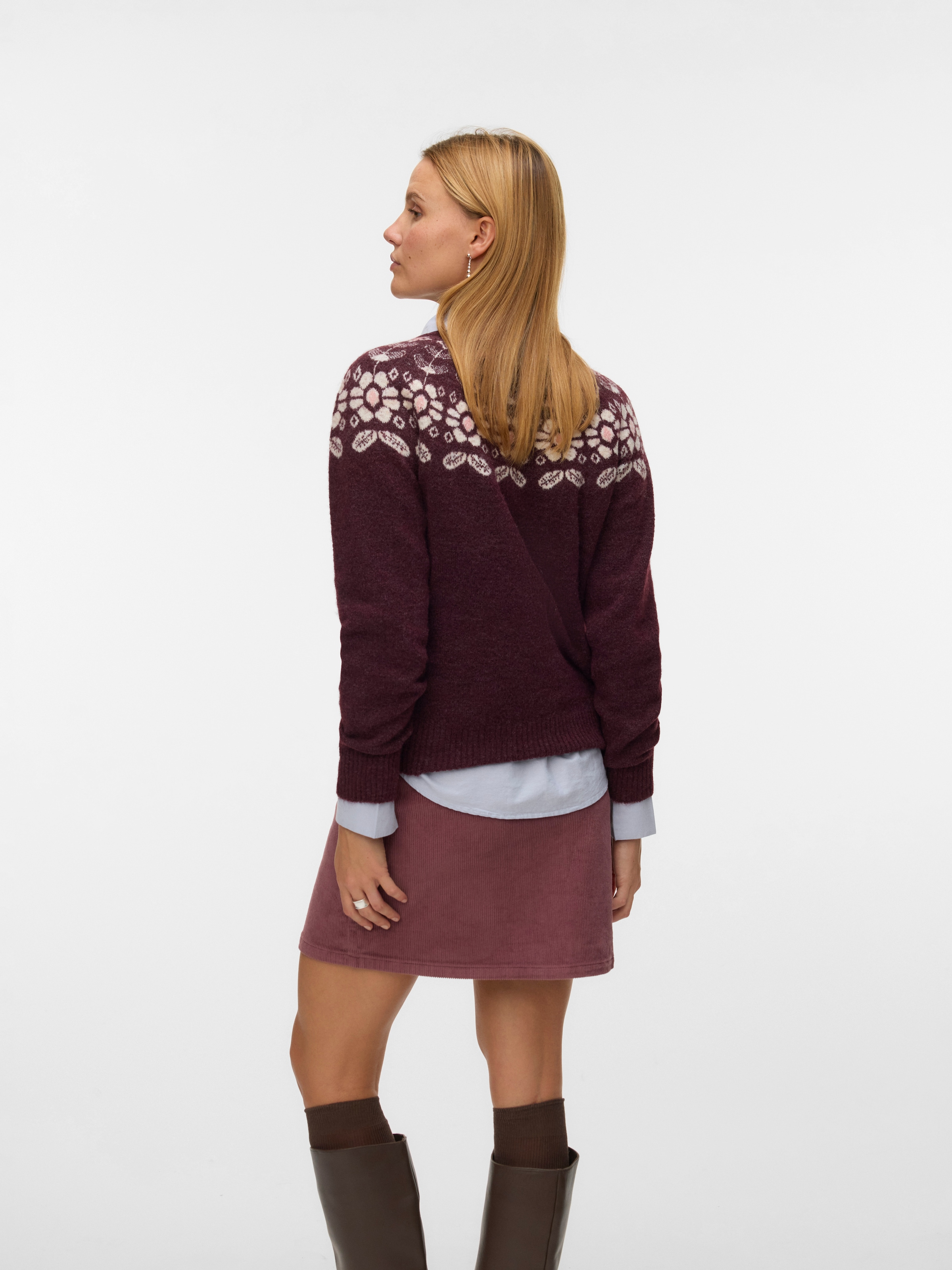 Vero Moda Strickpullover »VMSIMONE LS NORDIC PULLOVER GA REP BOO«